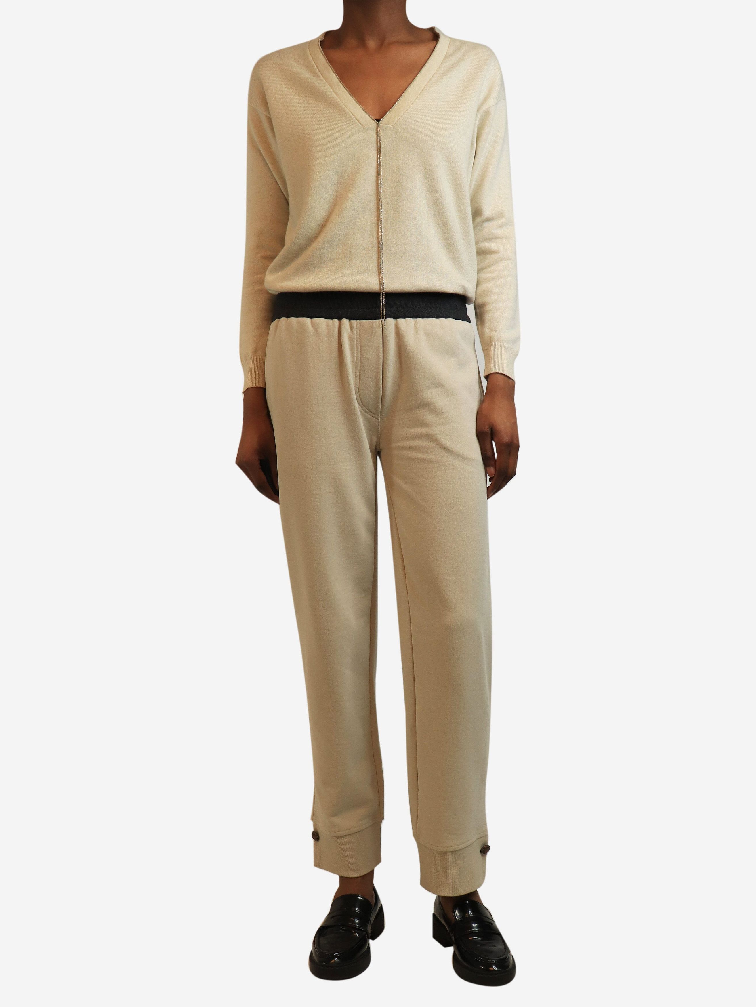 Other Neutral cuffed joggers - S Size 27" / US 4 / IT 40 - 2 Thumbnail