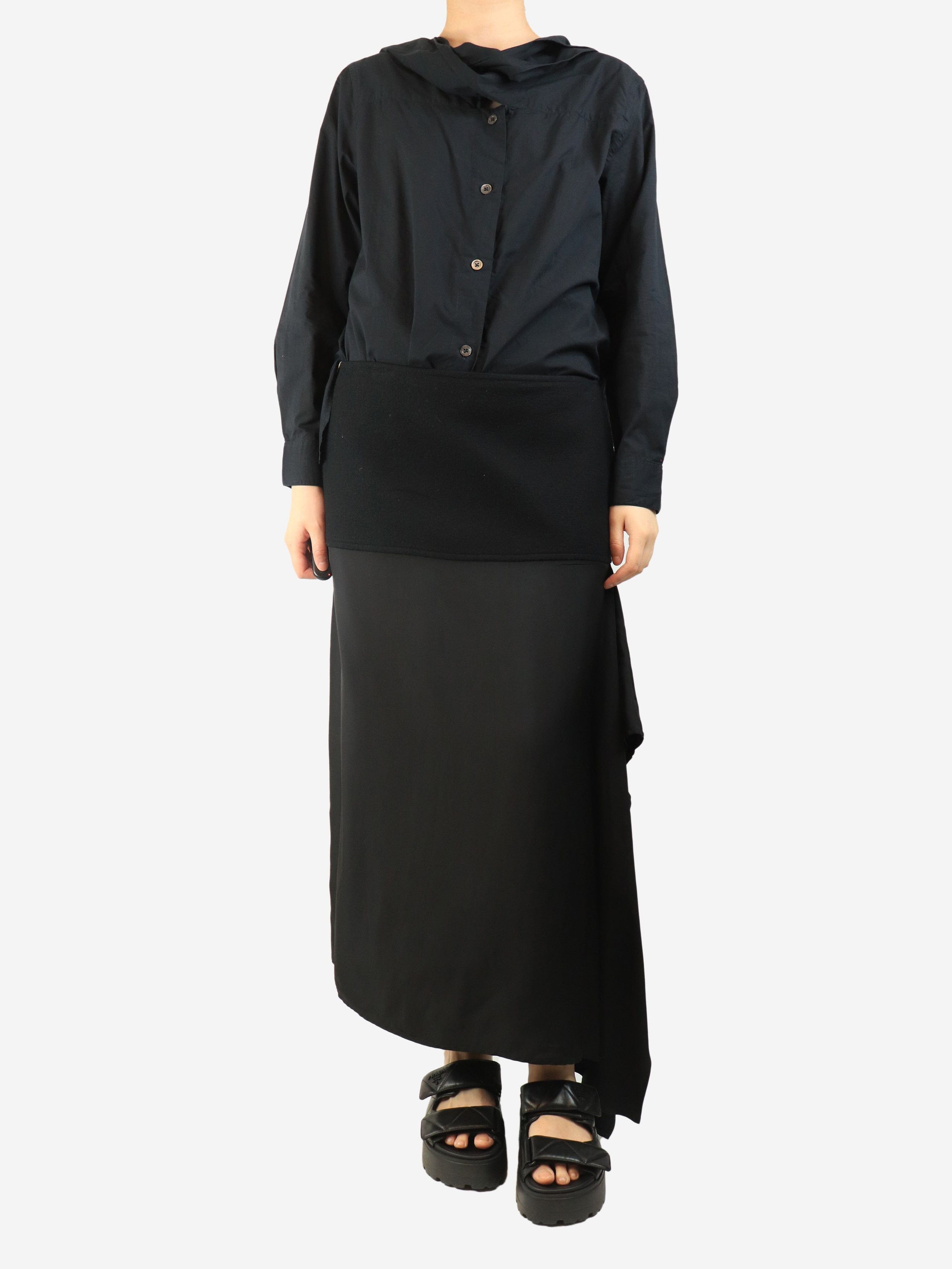 Other Black asymmetric midi skirt - UK 14 Size 32" / US 10 / IT 46 - 2 Thumbnail