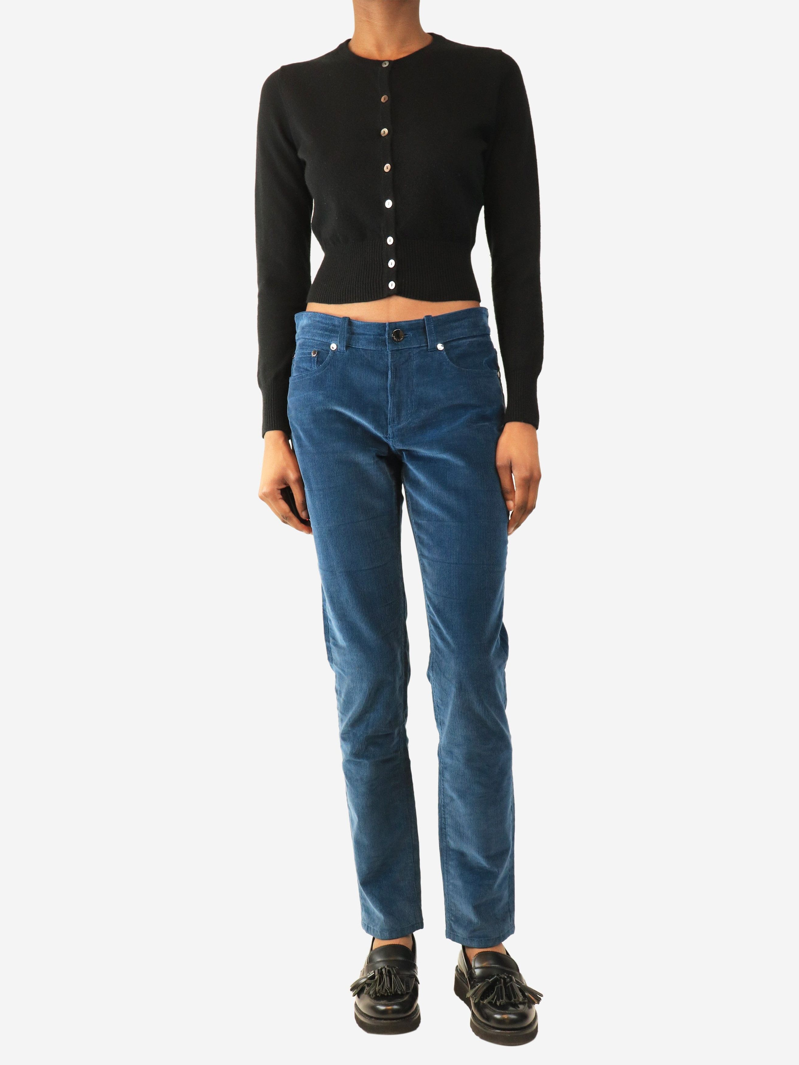 Other Blue slim leg cord trousers - UK 10 Size 28" / US 6 / IT 42 - 2 Thumbnail