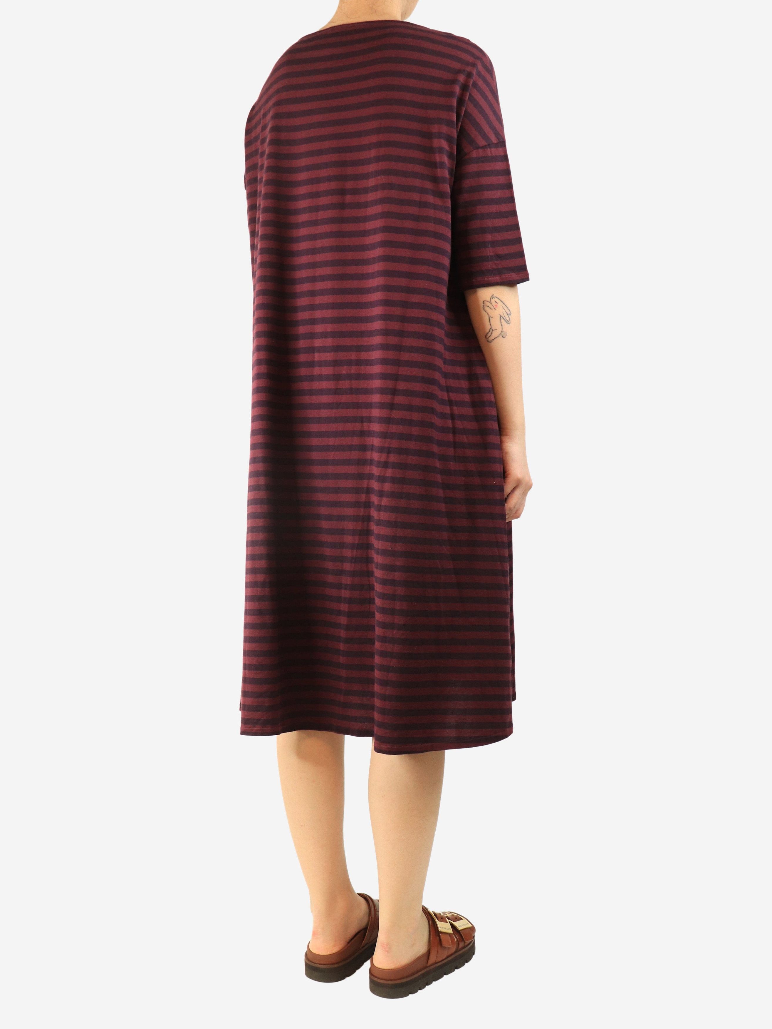 Other Burgundy striped t-shirt dress - S Size S / US 4 / IT 40 - 2 Thumbnail