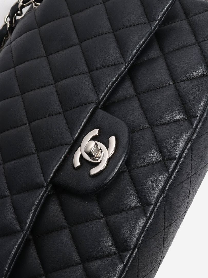 Chanel Black 2010 medium lambskin Classic Double Flap bag Size ONE SIZE - 5 Thumbnail
