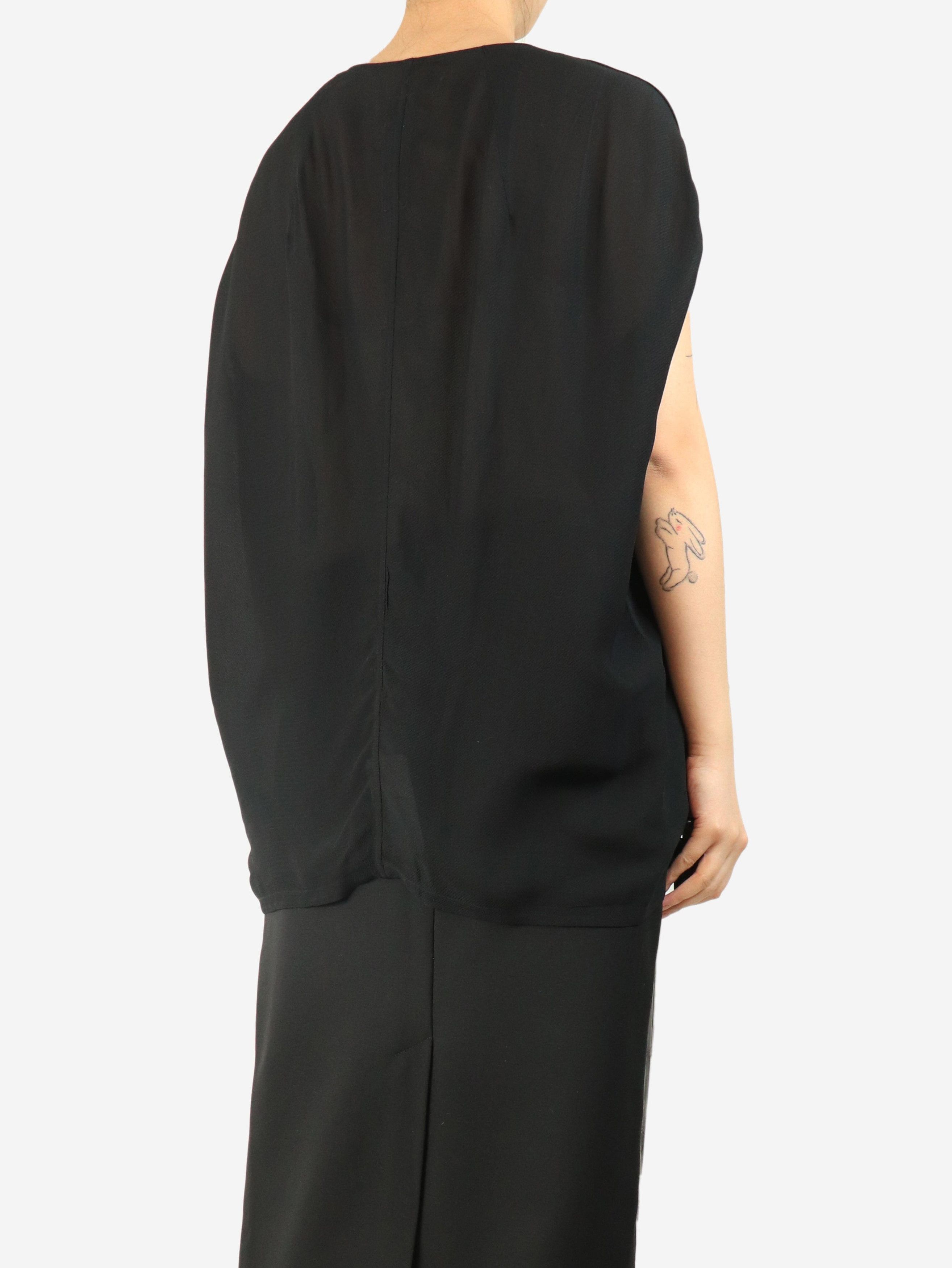 Other Black mesh v-neck top - UK 10 Size S / US 4 / IT 40 - 2 Thumbnail
