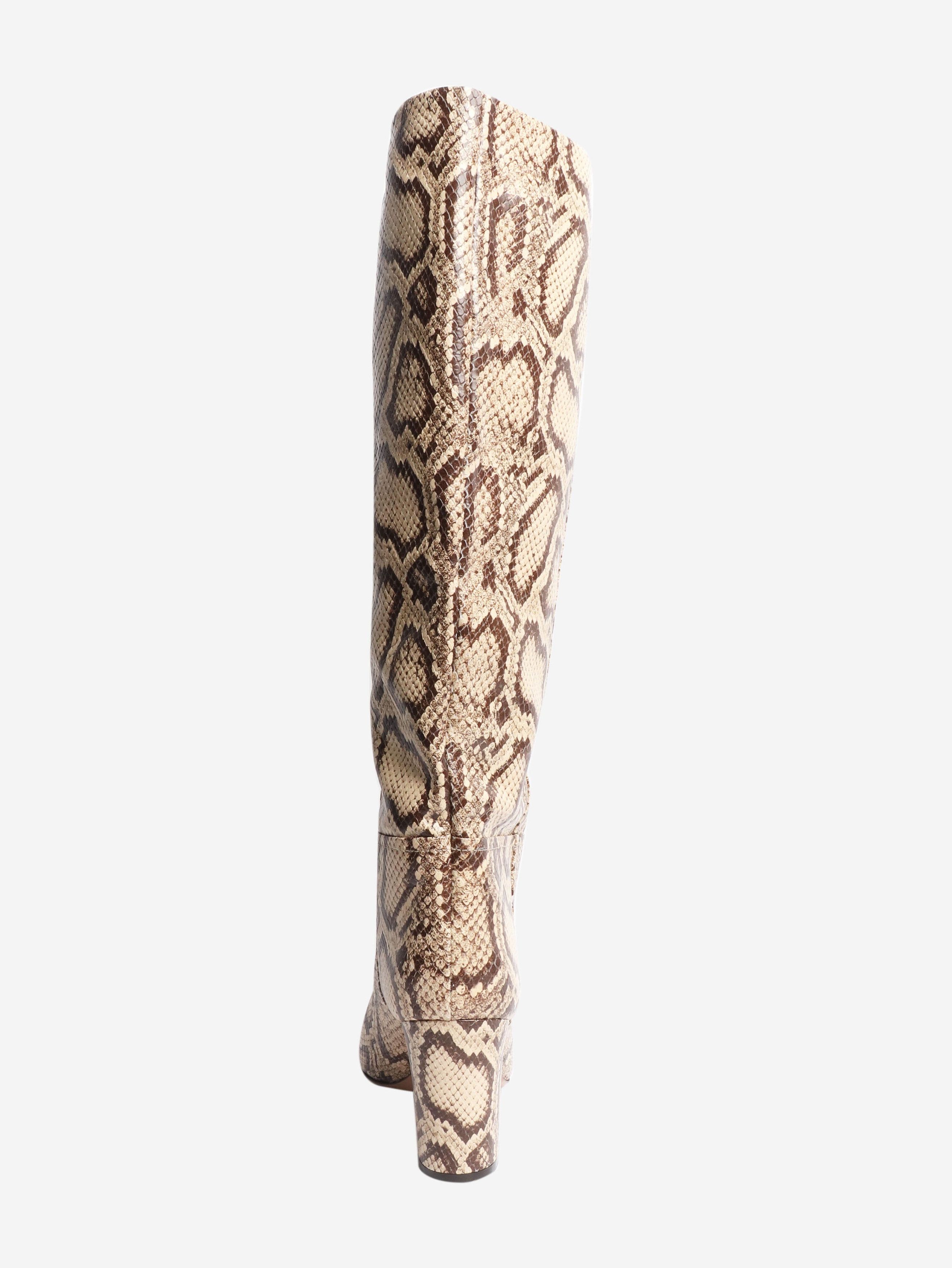 Other Brown python leather knee-high boots - EU 41 Size US 10 / IT 40 - 3 Thumbnail