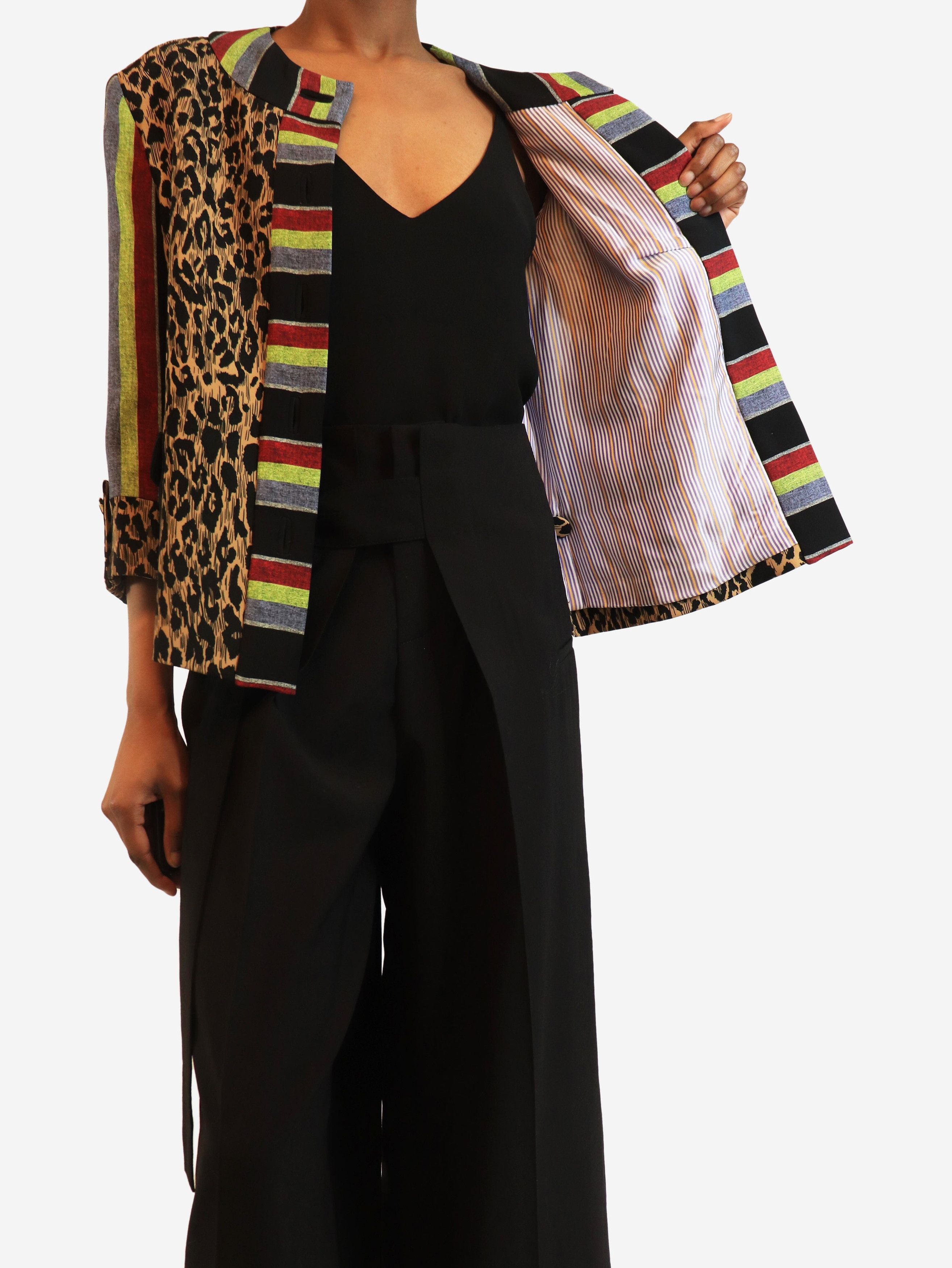 Other Multicolour striped and leopard print jacket - S Size S / US 4 / IT 40 - 4 Thumbnail