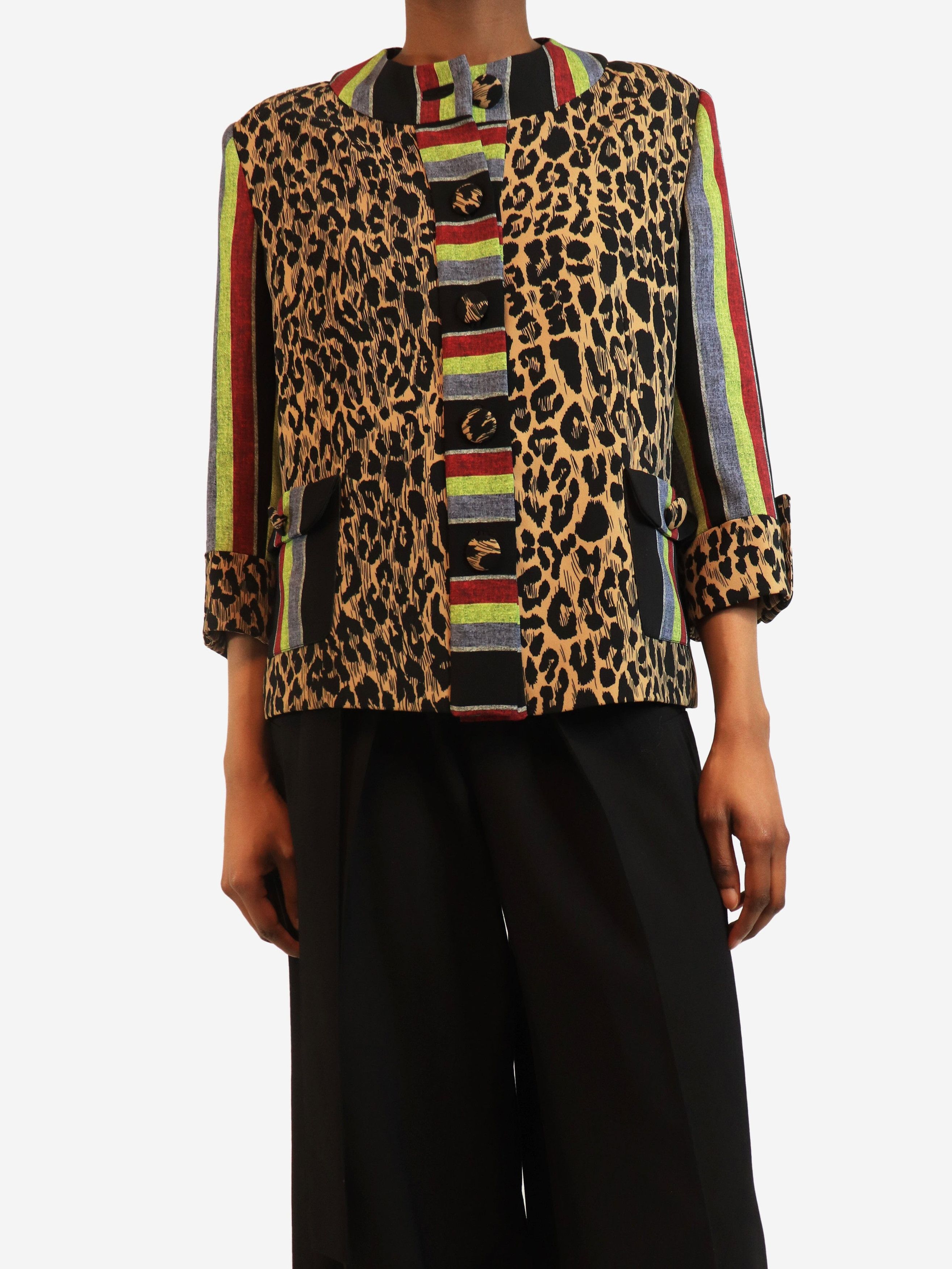 Other Multicolour striped and leopard print jacket - S Size S / US 4 / IT 40 - 3 Thumbnail
