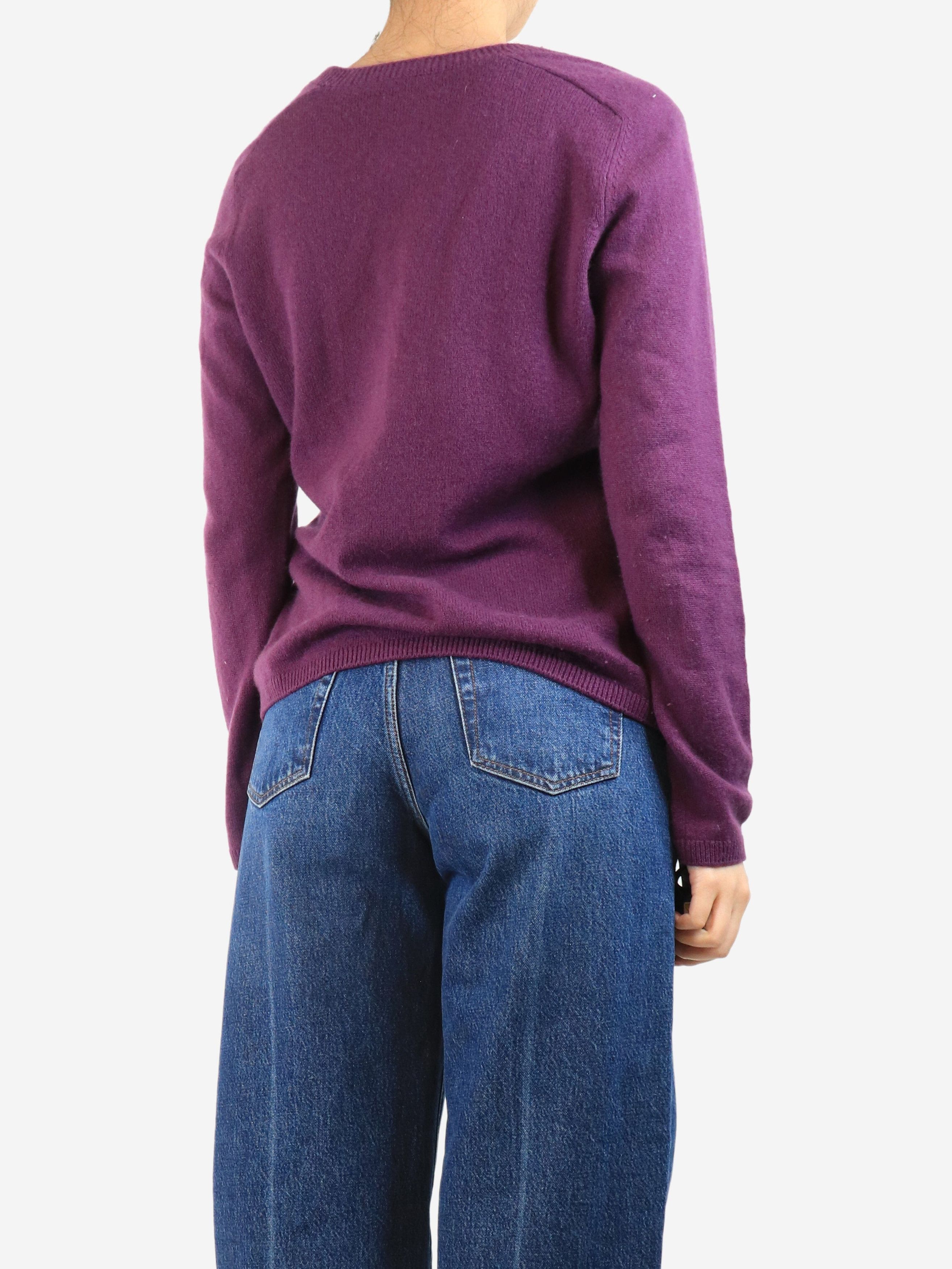 Other Purple cashmere pocket cardigan - UK 14 Size L / US 10 / IT 46 - 2 Thumbnail