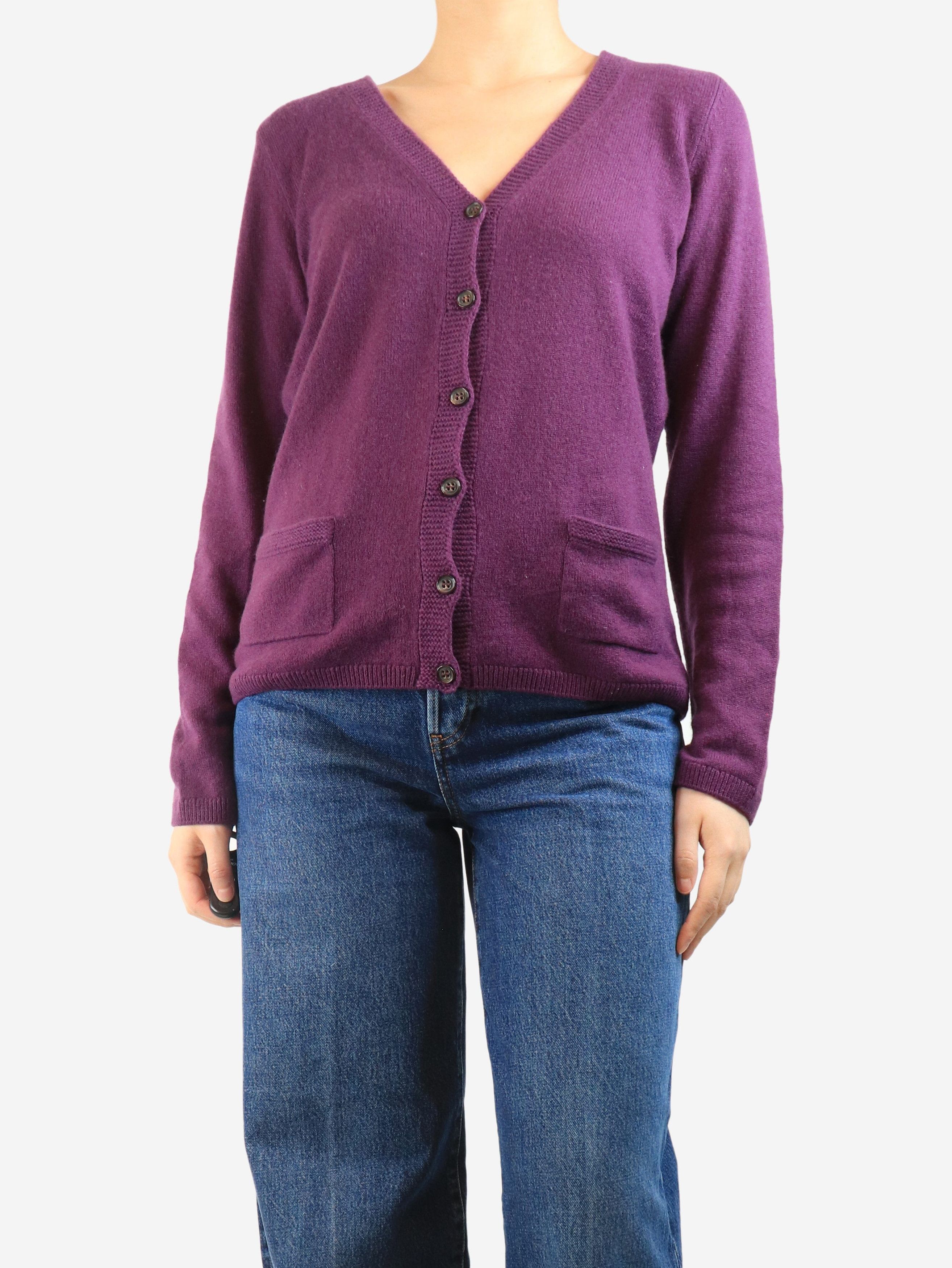 Other Purple cashmere pocket cardigan - UK 14 Size L / US 10 / IT 46 - 3 Thumbnail