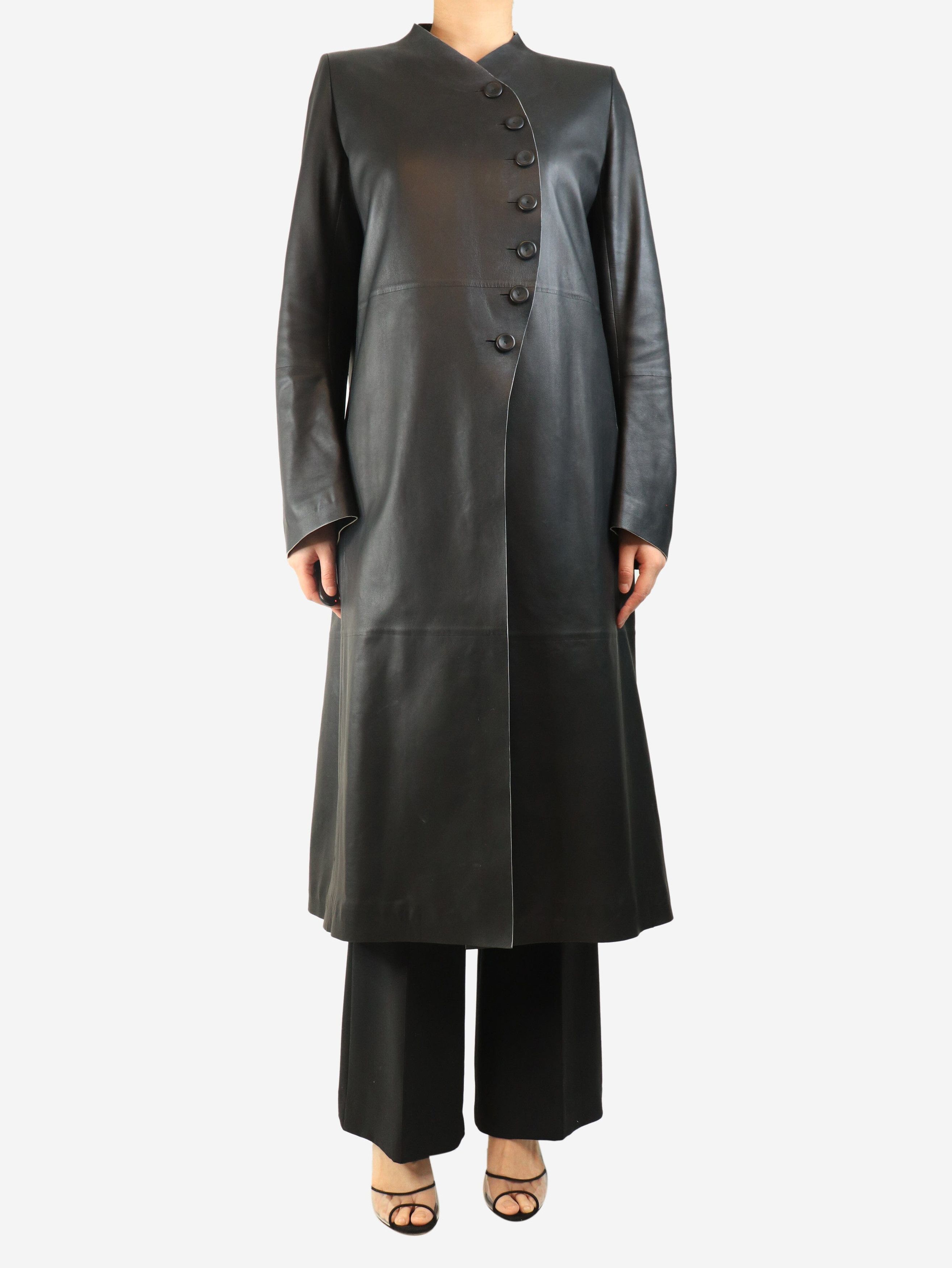 Other Black lambskin long coat - UK 12 Size M / US 6-8 / IT 42-44 - 3 Thumbnail