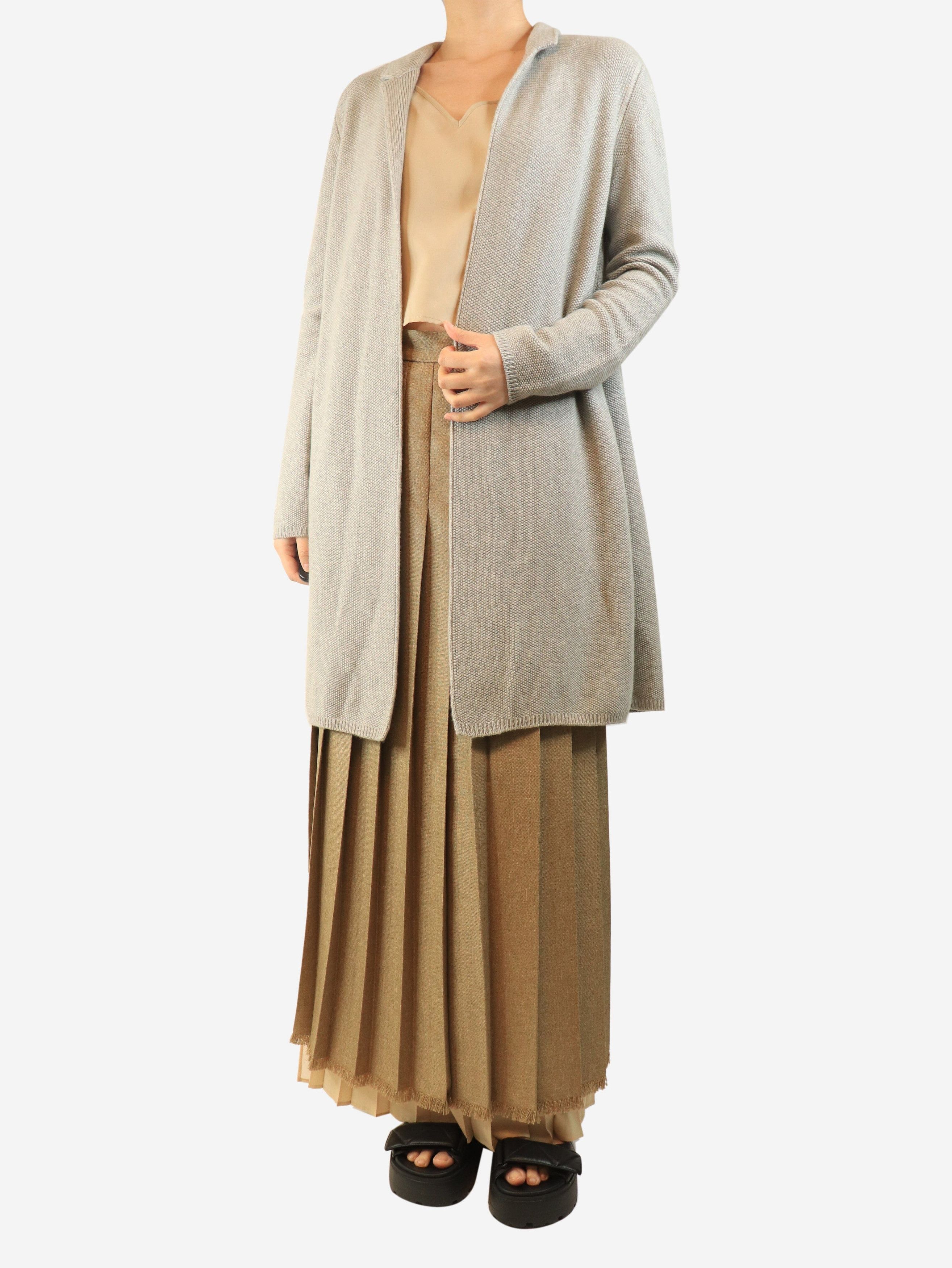 Other Grey cashmere textured longline cardigan - UK 12 Size M / US 6-8 / IT 42-44 - 3 Thumbnail