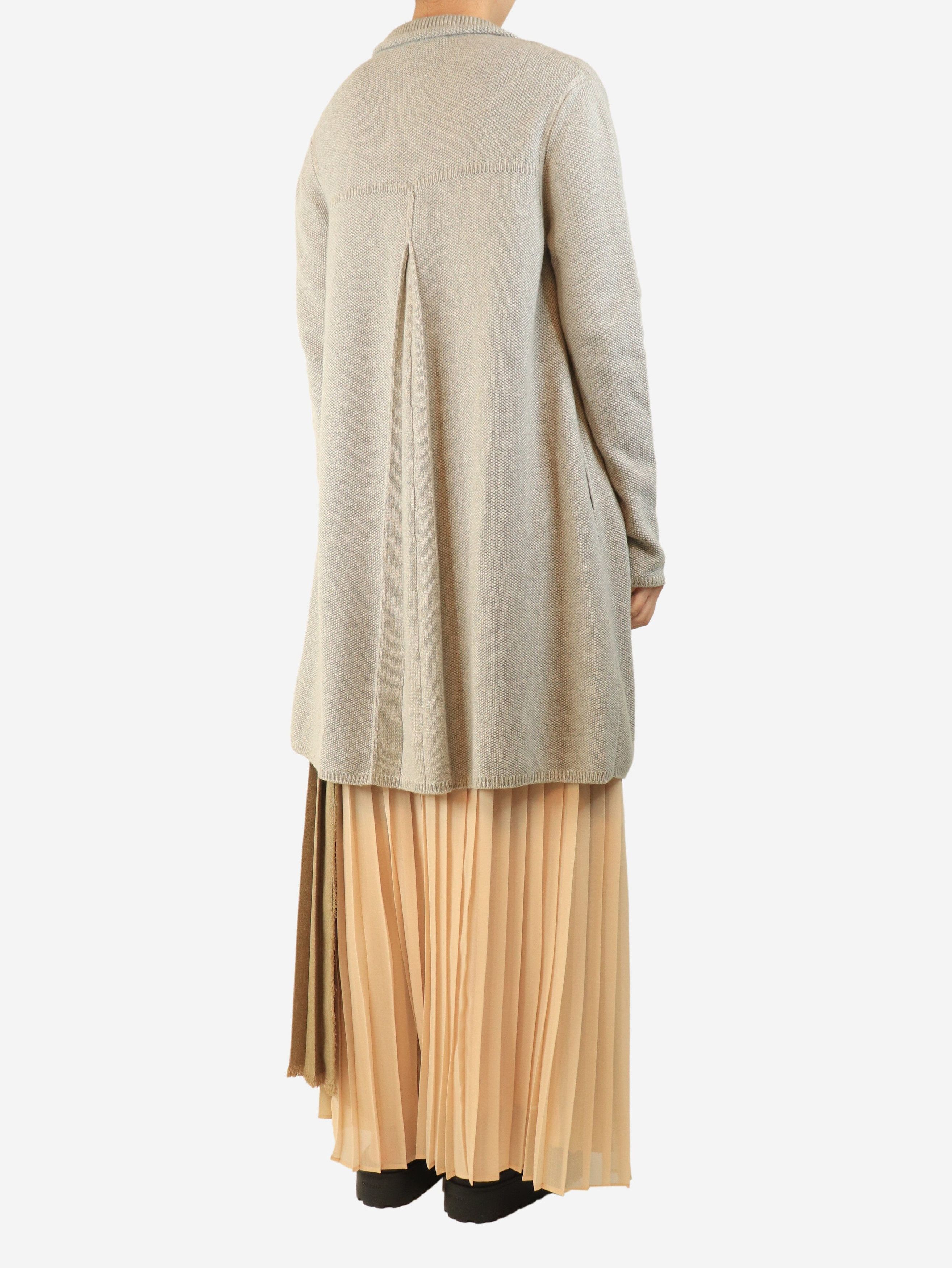 Other Grey cashmere textured longline cardigan - UK 12 Size M / US 6-8 / IT 42-44 - 2 Thumbnail