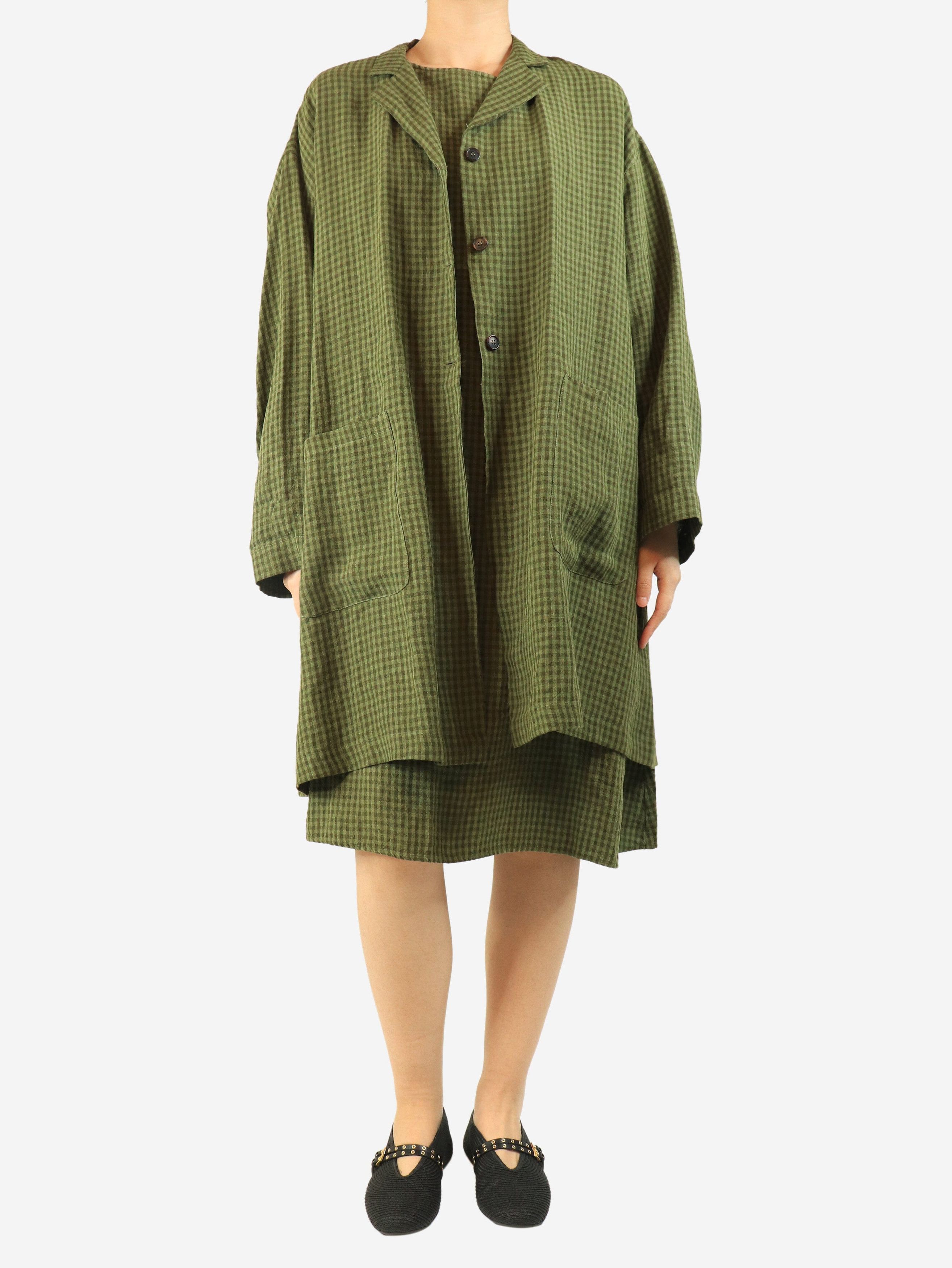Other Green gingham midi dress and coat set - S Size S / US 4 / IT 40 - 4 Thumbnail