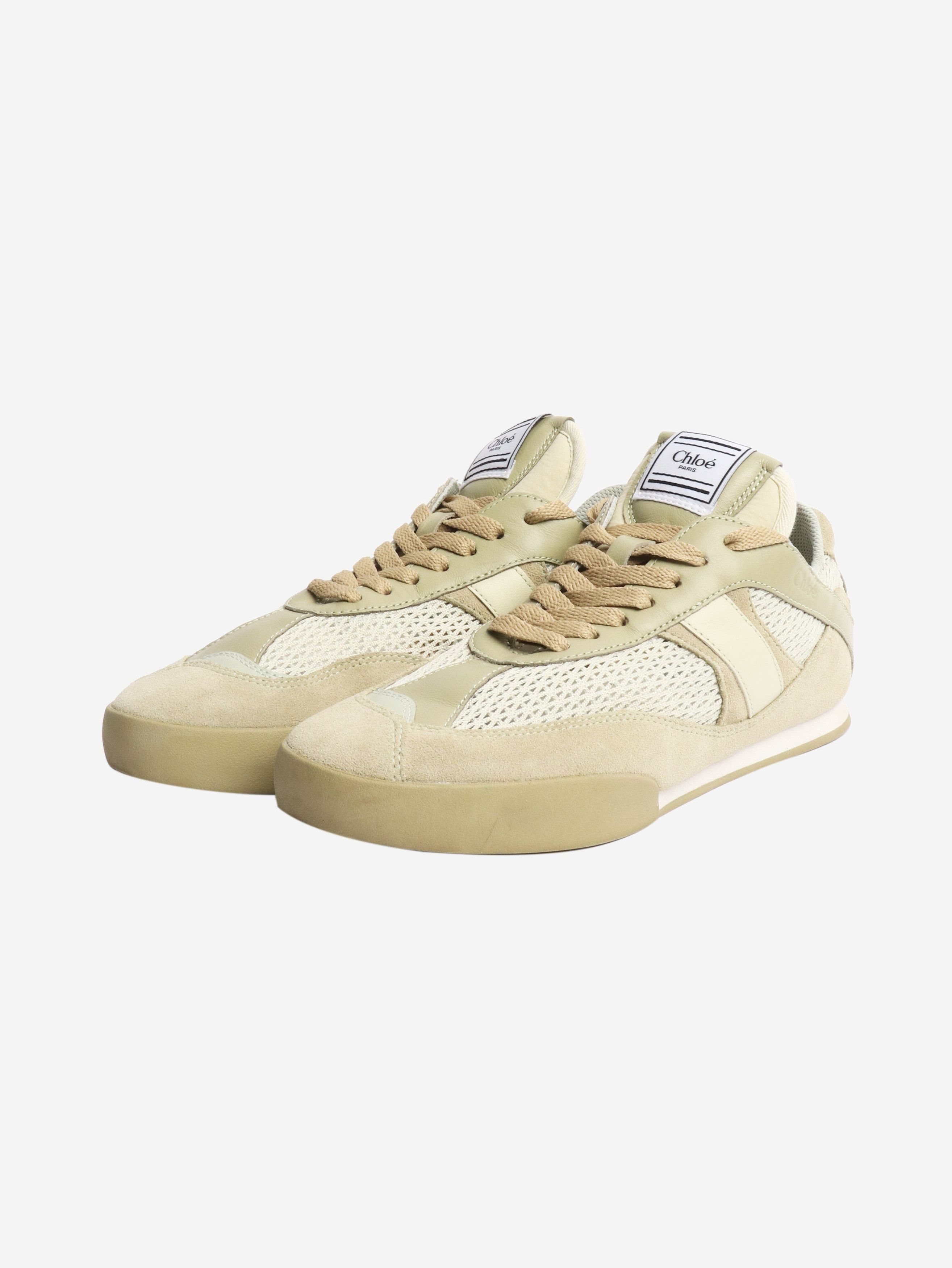 Other Army green Kick mesh leather sneakers - EU 38 Size US 7.5 / IT 37.5 - 2 Thumbnail