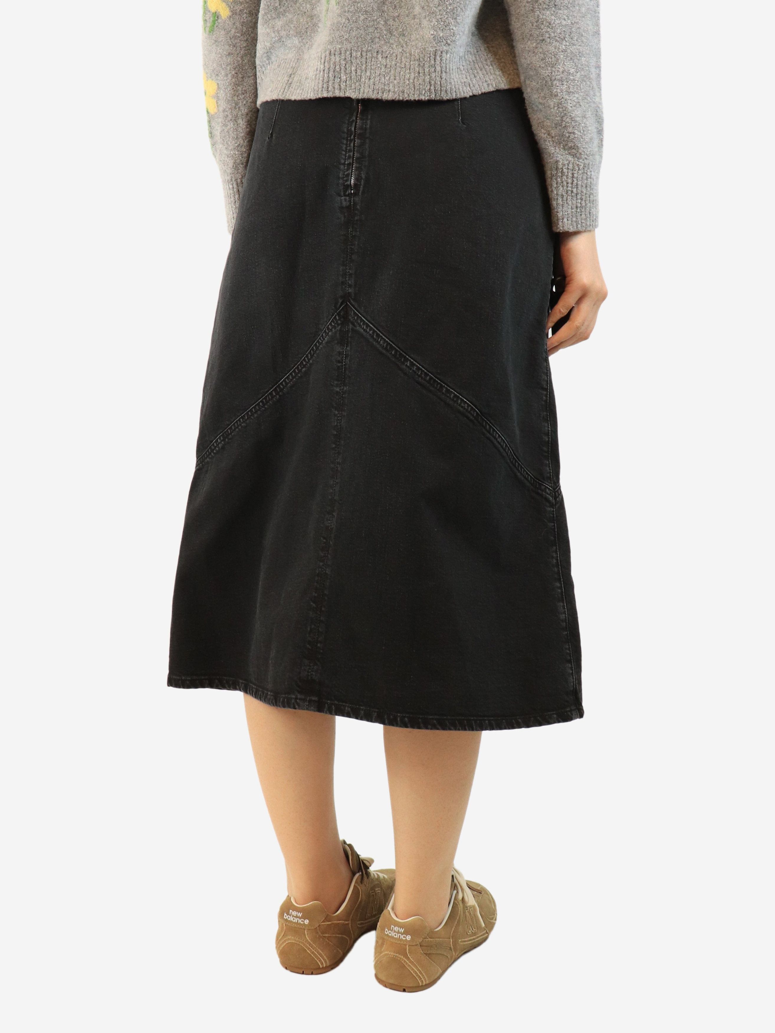 Other Faded black denim midi skirt - UK 14 Size 32" / US 10 / IT 46 - 3 Thumbnail
