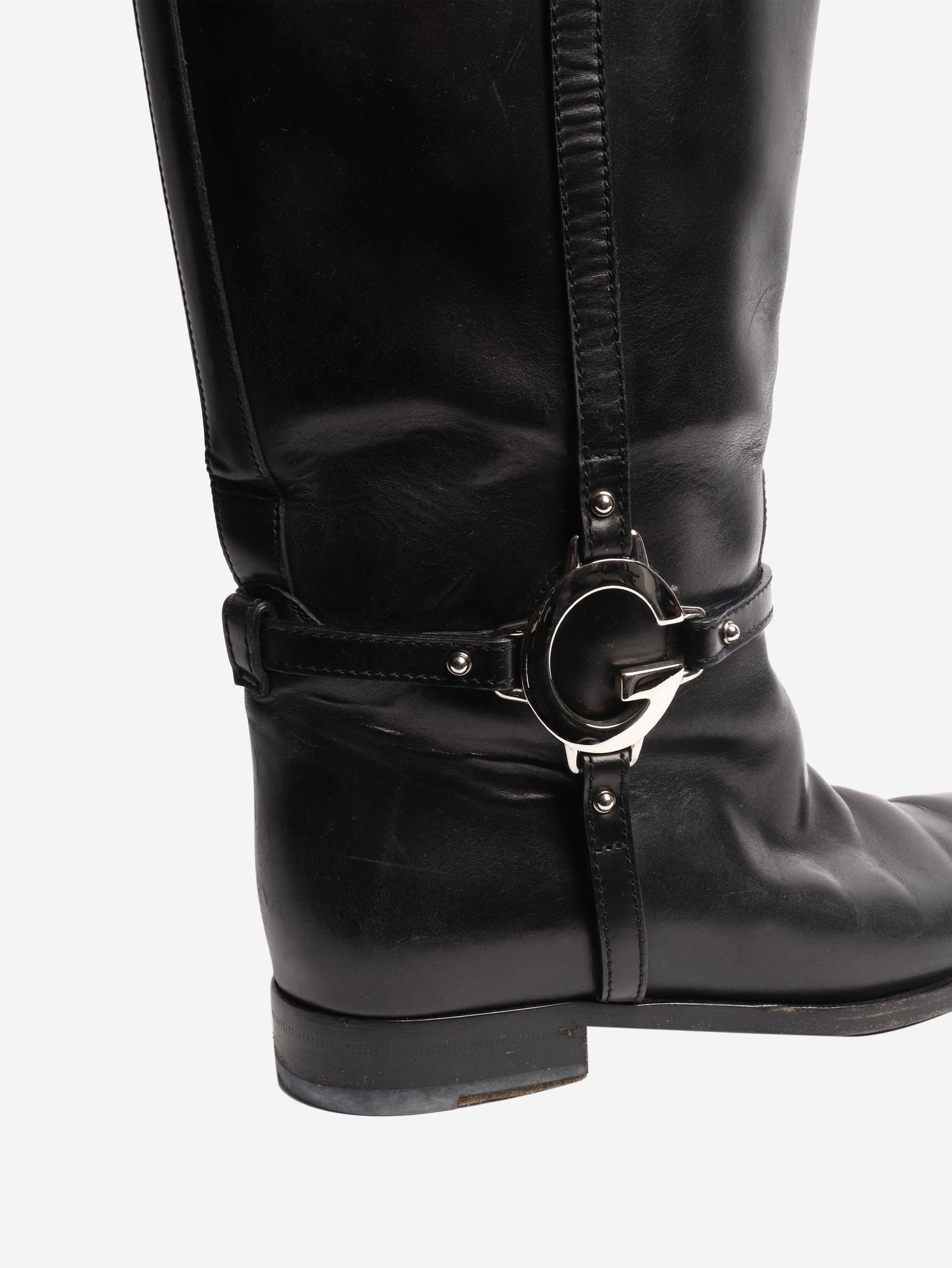 Other Black leather riding boots - EU 39.5 Size US 8.5 / IT 38.5 - 6 Thumbnail