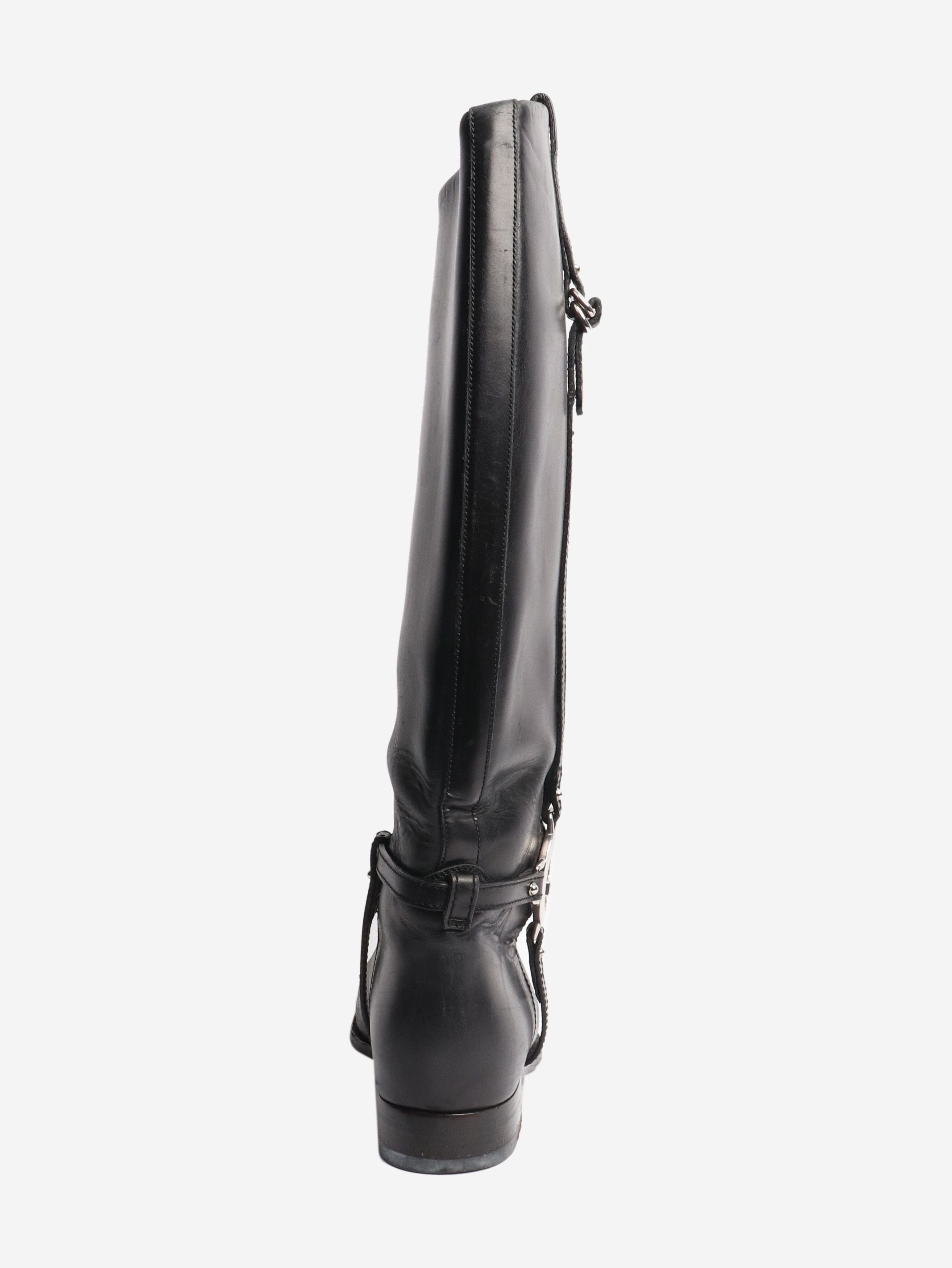 Other Black leather riding boots - EU 39.5 Size US 8.5 / IT 38.5 - 3 Thumbnail