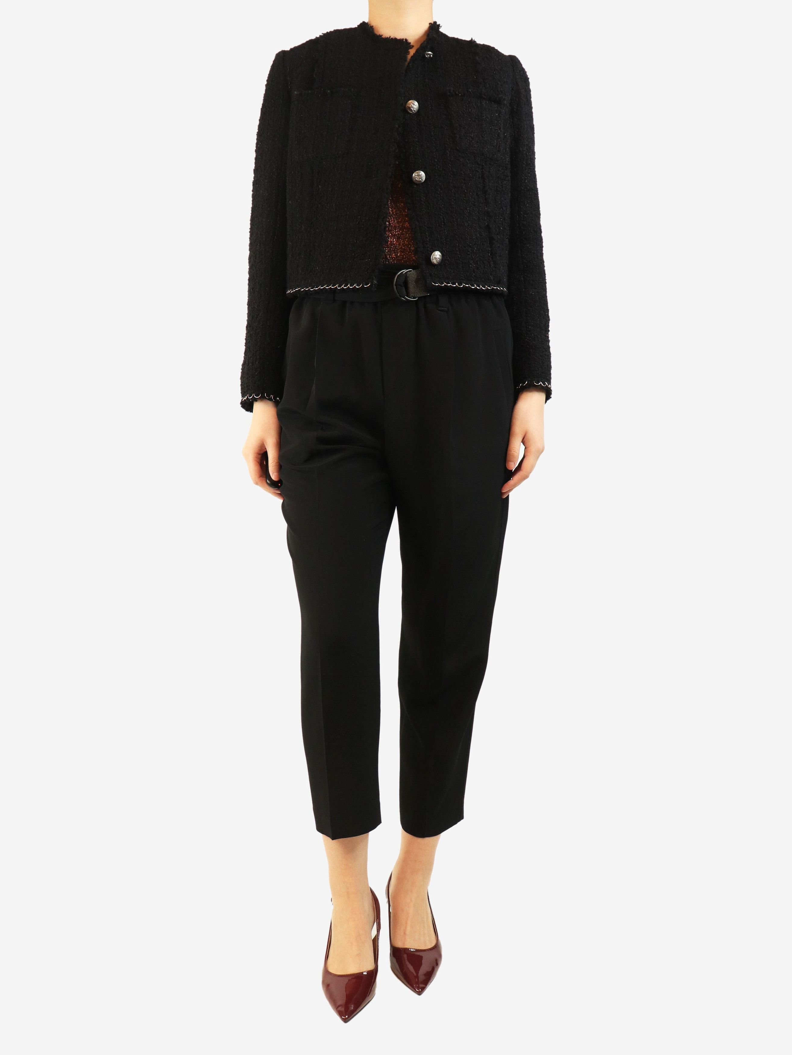 Other Black high-waist belted trousers - UK 10 Size 28" / US 6 / IT 42 - 2 Thumbnail