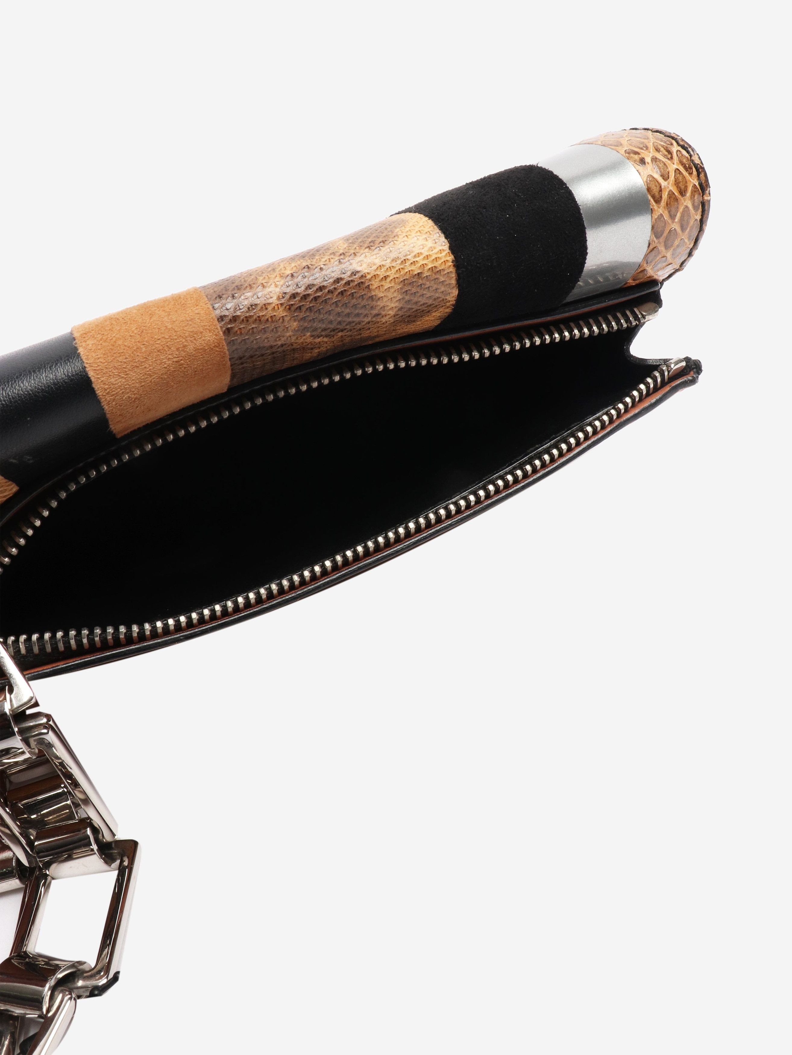 Other Brown striped exotic leather clutch Size ONE SIZE - 7 Thumbnail