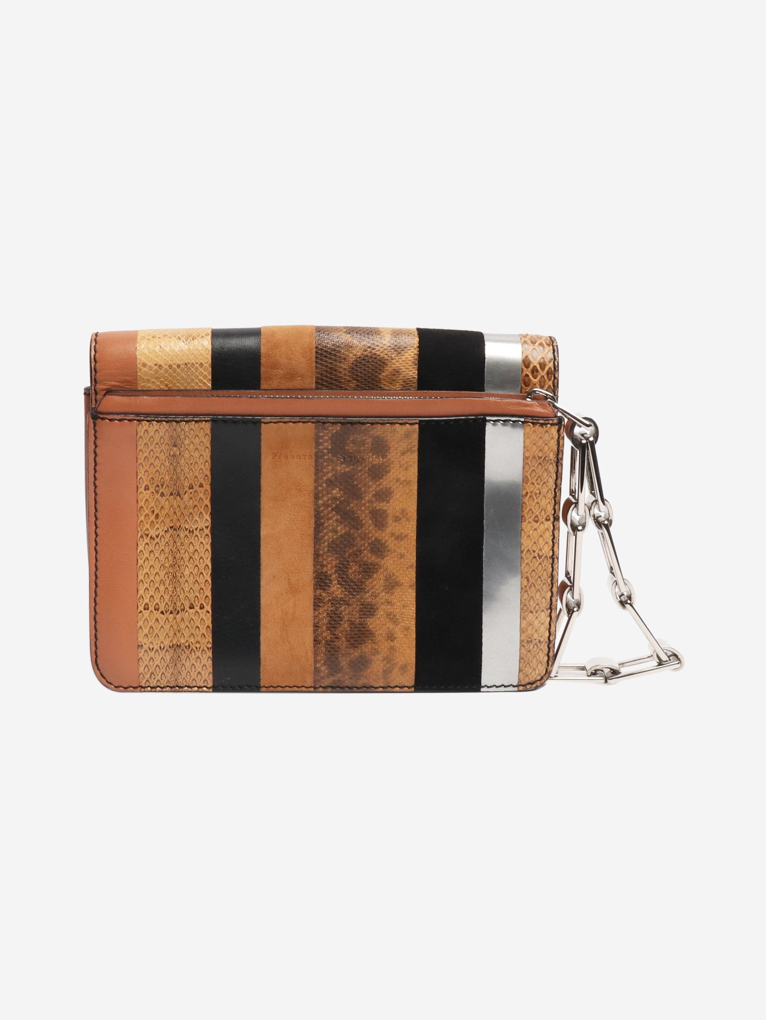 Other Brown striped exotic leather clutch Size ONE SIZE - 3 Thumbnail