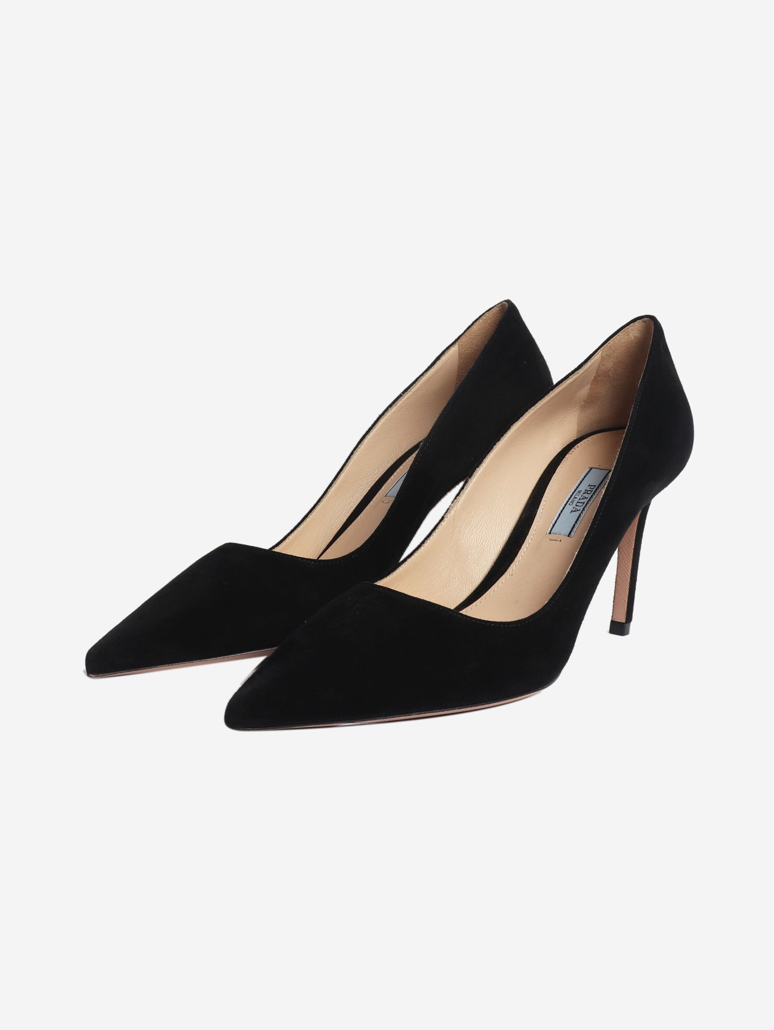Prada Black suede pumps - EU 38 Size US 7.5 / IT 37.5 - 2 Thumbnail