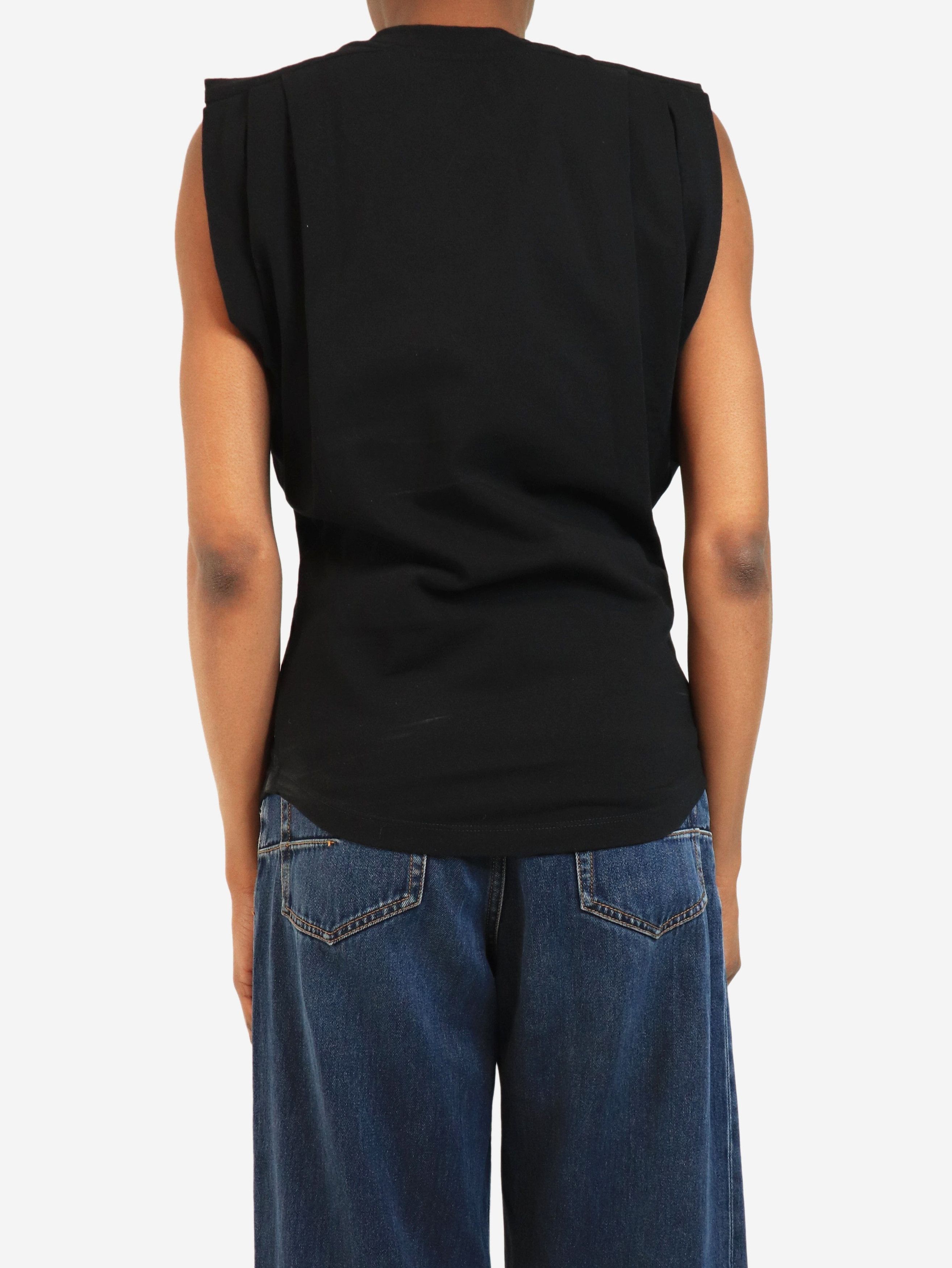 Other Black sleeveless gathered t-shirt - XS Size XS / US 0-2 / IT 36-38 - 2 Thumbnail