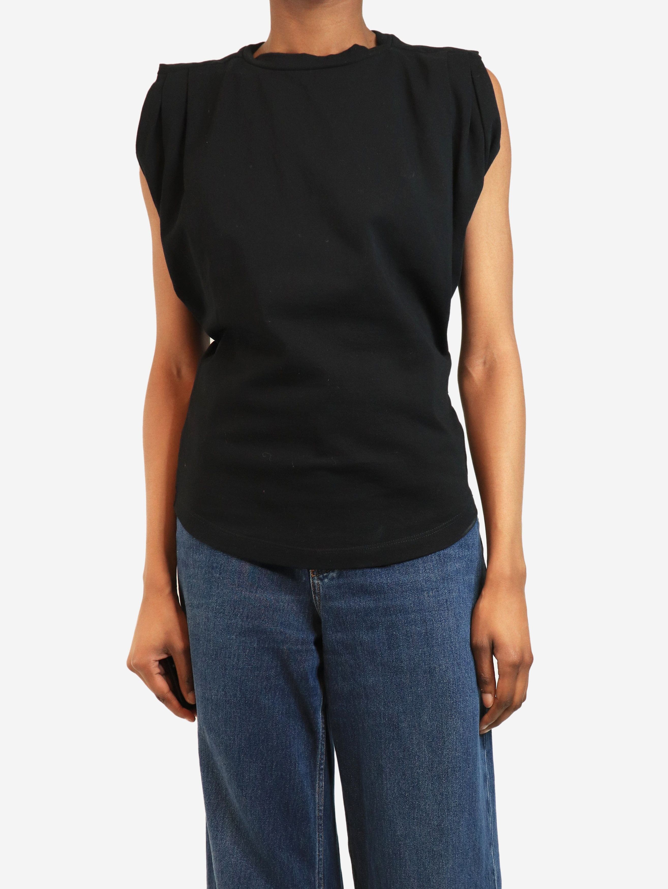 Other Black sleeveless gathered t-shirt - XS Size XS / US 0-2 / IT 36-38 - 3 Thumbnail