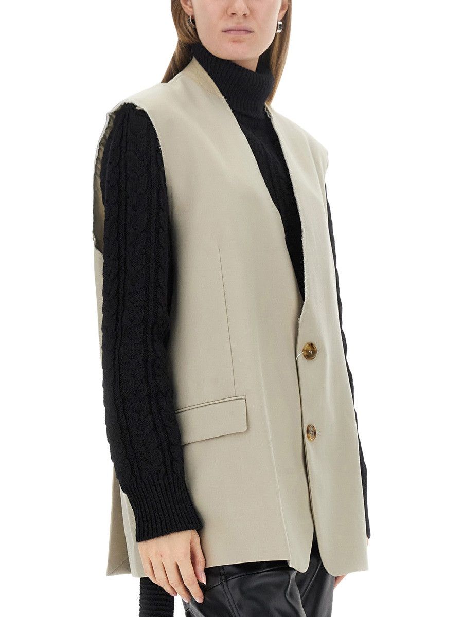 MM6 MM6 SINGLE-BREASTED VEST - BEIGE Size M / US 6-8 / IT 42-44 - 4 Thumbnail