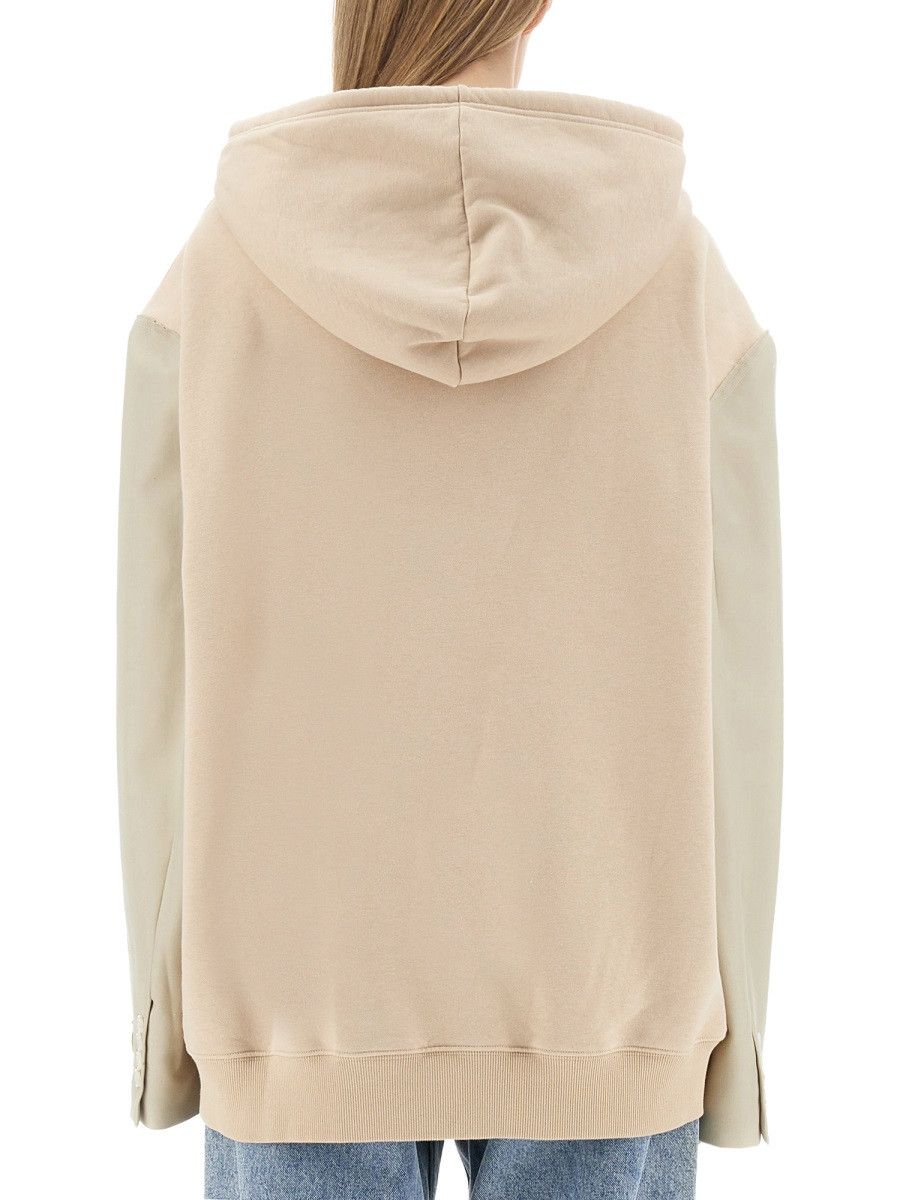 MM6 MM6 SWEATSHIRT WITH LOGO - BEIGE Size S / US 4 / IT 40 - 4 Thumbnail