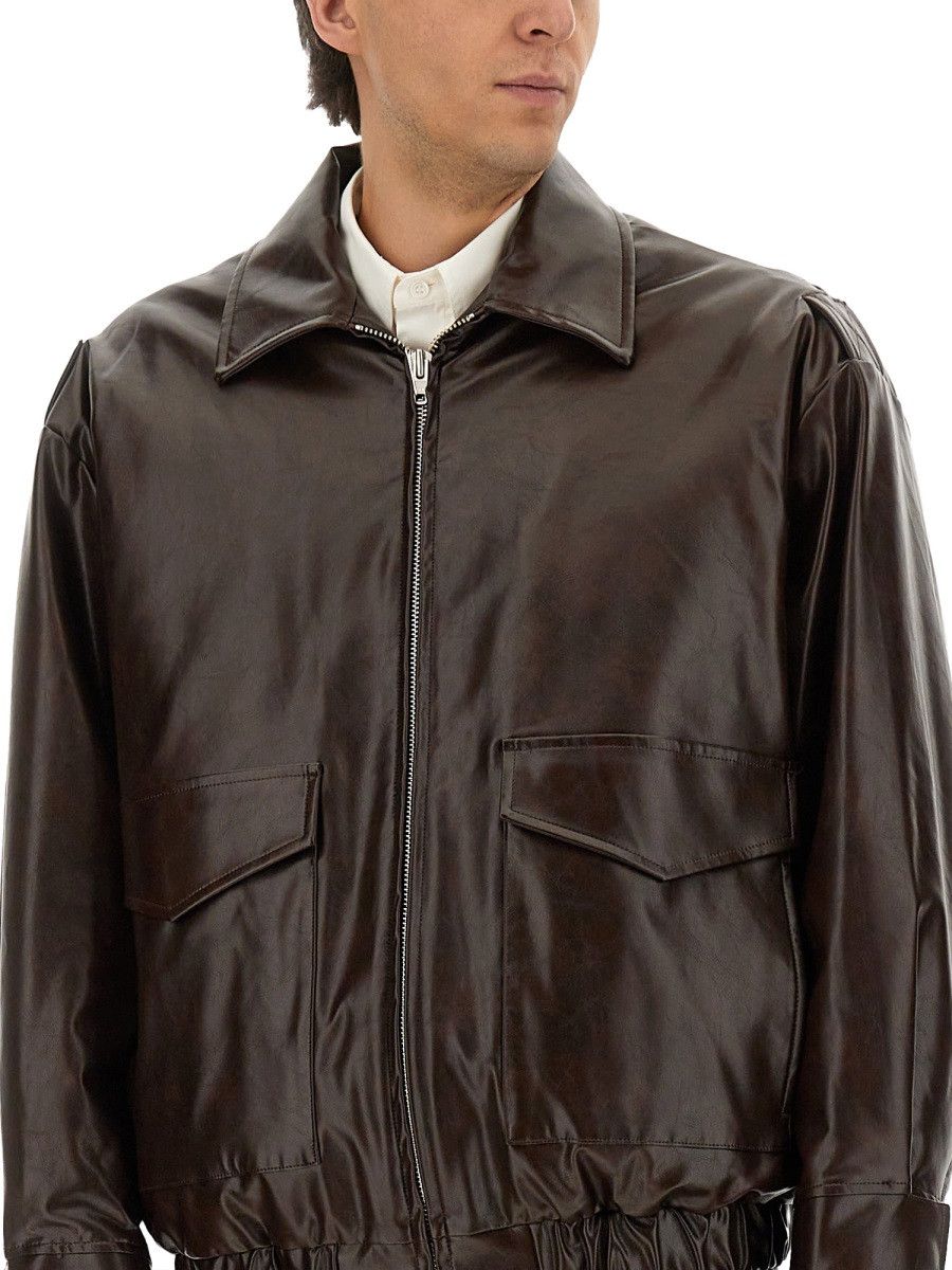 MM6 MM6 LEATHER JACKET - BROWN (IT 48) Size US M / EU 48-50 / 2 - 4 Thumbnail