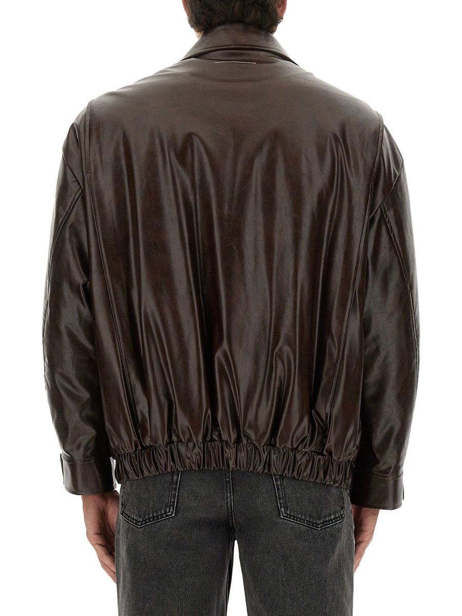 MM6 MM6 LEATHER JACKET - BROWN (IT 48) Size US M / EU 48-50 / 2 - 3 Thumbnail