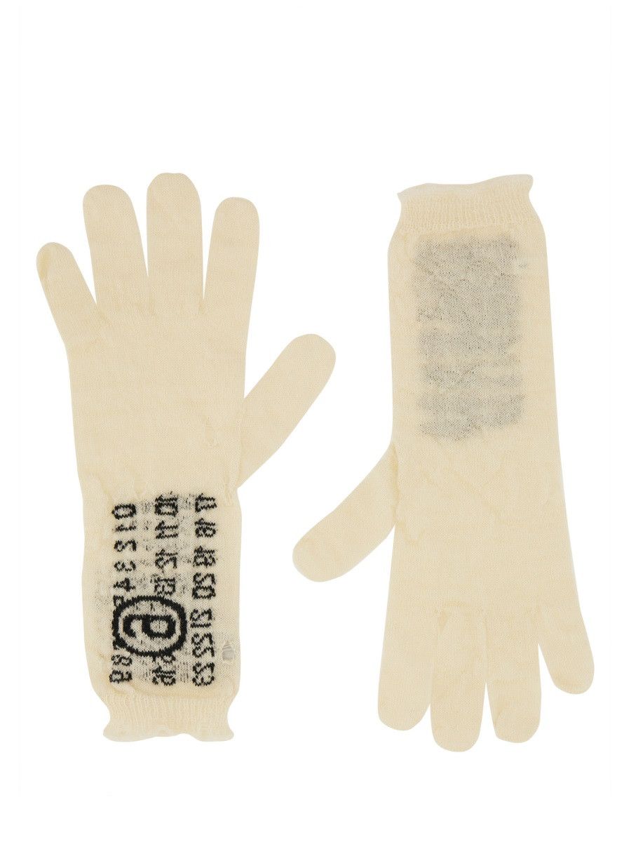 MM6 MM6 WOOL GLOVES. - WHITE Size ONE SIZE - 2 Thumbnail