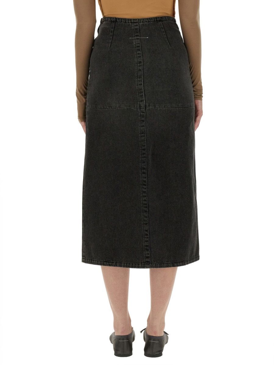 MM6 MM6 LONG DENIM SKIRT - GREY (IT 38) Size 38" / US 16 / IT 52 - 3 Thumbnail