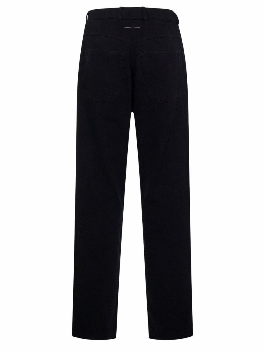 MM6 MM6 WIDE COTTON PANTS - BLACK Size 26" / US 2 / IT 38 - 2 Thumbnail