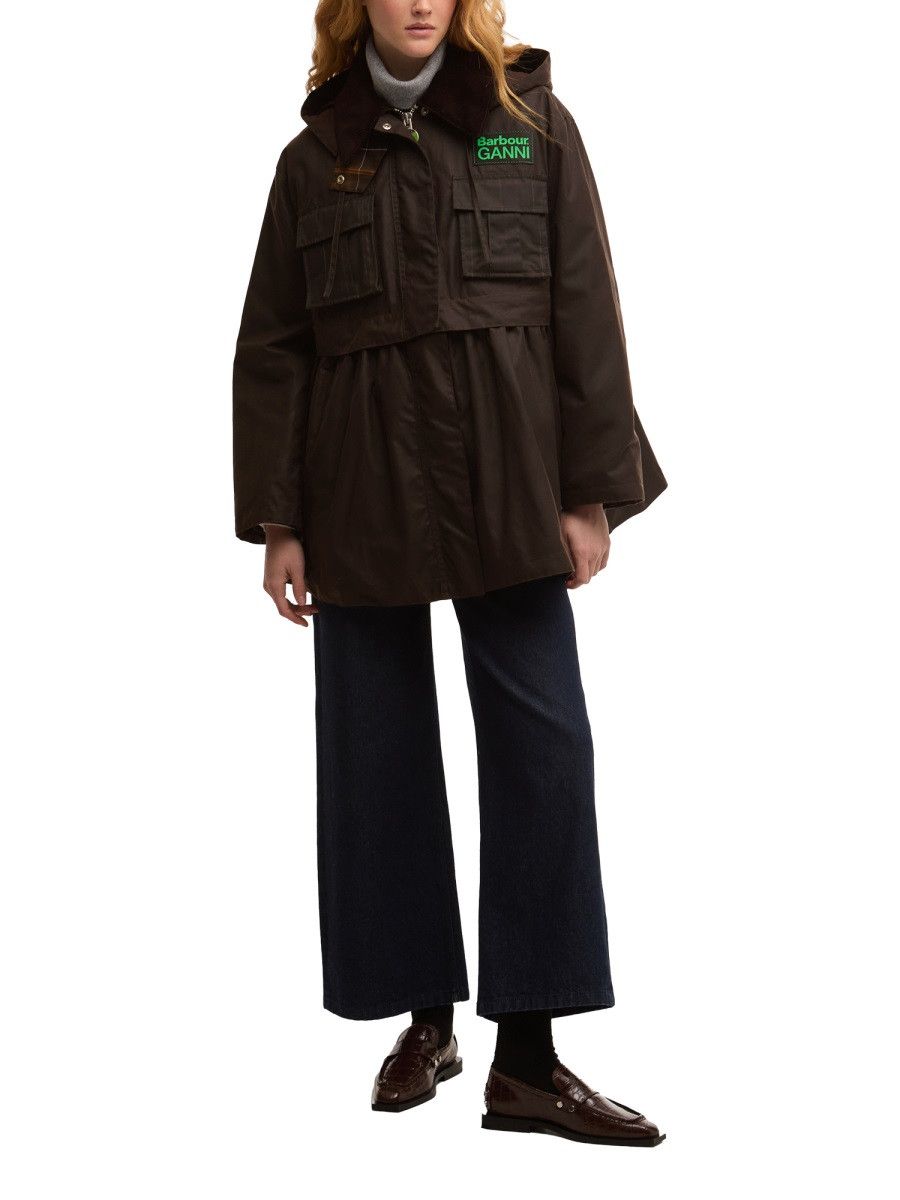Barbour Barbour "BARBOUR X GANNNI" COAT - BROWN (UK 8) Size S / US 4 / IT 40 - 2 Thumbnail