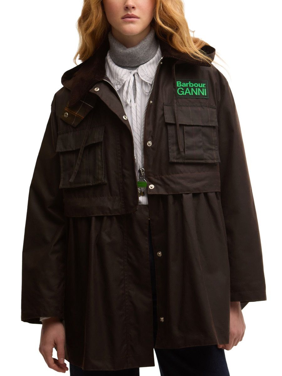 Barbour Barbour "BARBOUR X GANNNI" COAT - BROWN (UK 8) Size S / US 4 / IT 40 - 4 Thumbnail