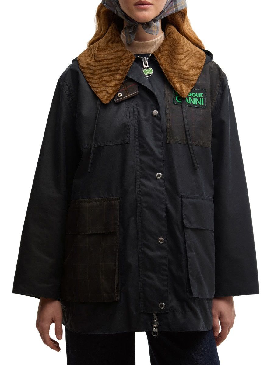 Barbour Barbour "BARBOUR X GANNI" COAT - BLUE (UK 6) Size XS / US 0-2 / IT 36-38 - 3 Thumbnail