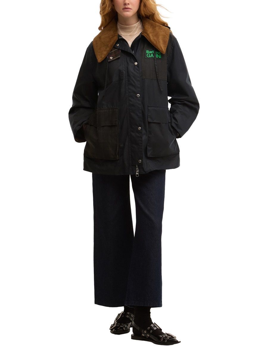 Barbour Barbour "BARBOUR X GANNI" COAT - BLUE (UK 6) Size XS / US 0-2 / IT 36-38 - 2 Thumbnail