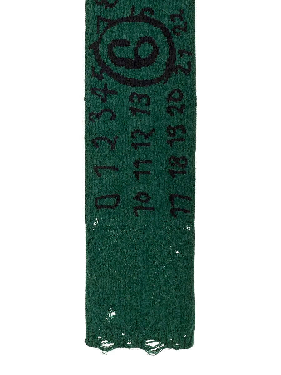 MM6 MM6 VIRGIN WOOL SCARF - GREEN Size ONE SIZE - 2 Thumbnail