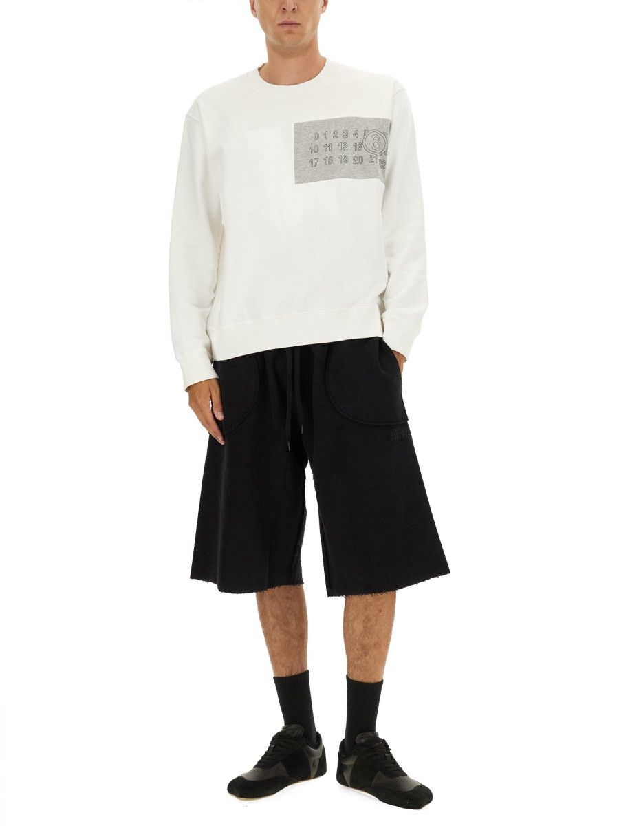 MM6 MM6 SWEATSHIRT WITH LOGO - WHITE Size US M / EU 48-50 / 2 - 2 Thumbnail