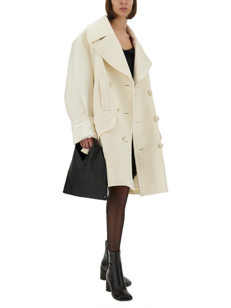 MM6 MM6 WOOL COAT - WHITE Size S / US 4 / IT 40 - 2 Thumbnail