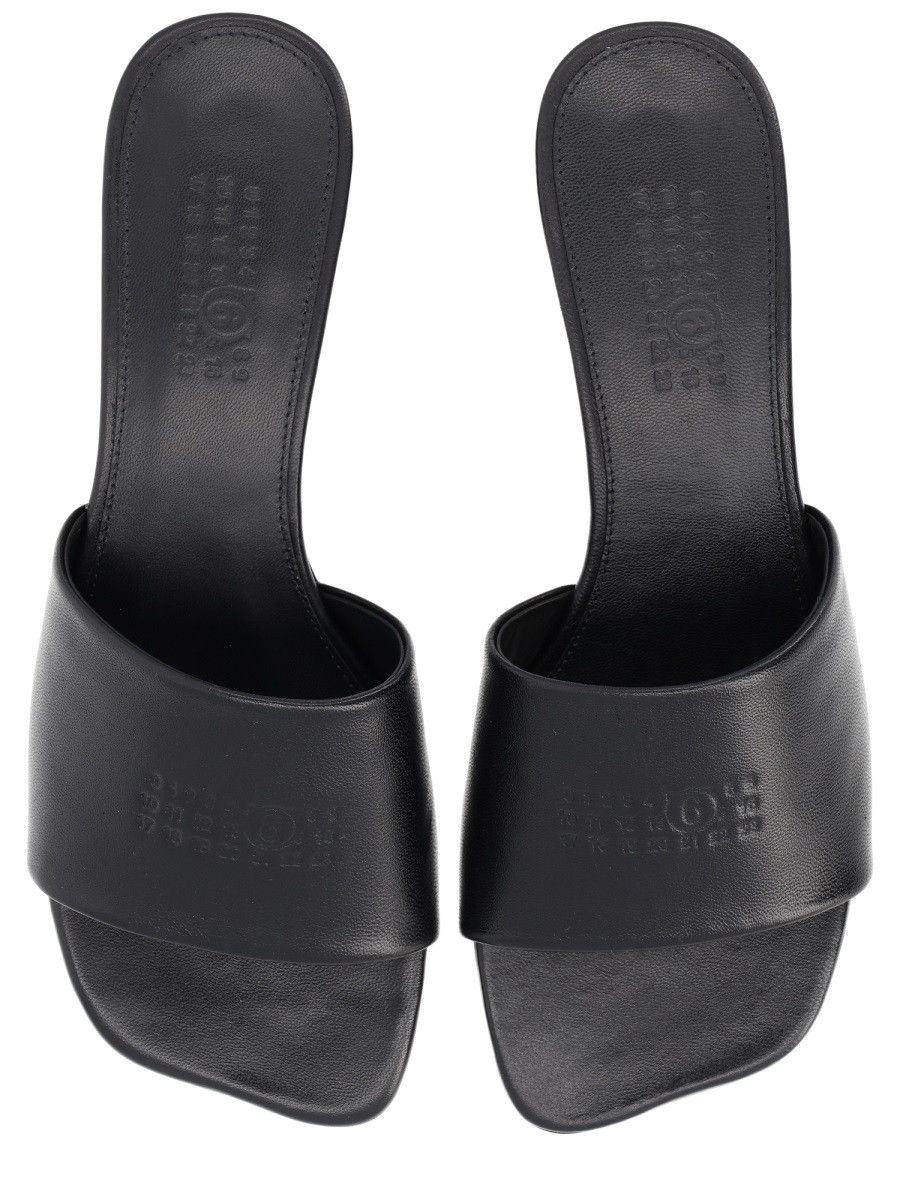 MM6 MM6 SANDAL WITH LOGO - BLACK (IT 39) Size US 9 / IT 39 - 5 Thumbnail