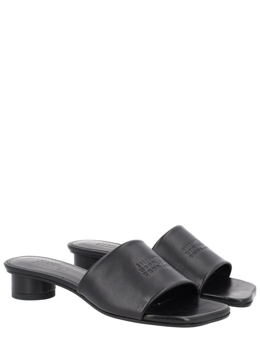 MM6 MM6 SANDAL WITH LOGO - BLACK (IT 40) Size US 10 / IT 40 - 2 Thumbnail