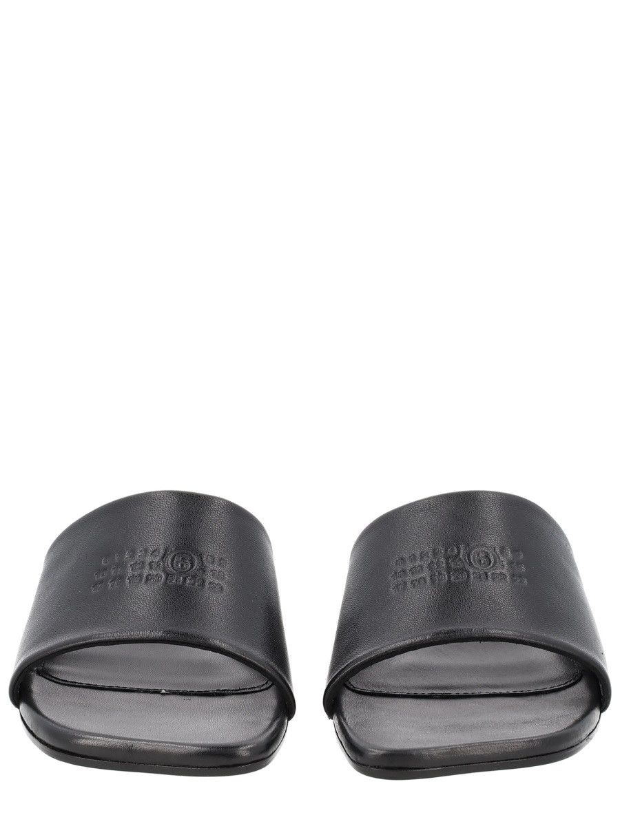 MM6 MM6 SANDAL WITH LOGO - BLACK (IT 36) Size US 6 / IT 36 - 3 Thumbnail