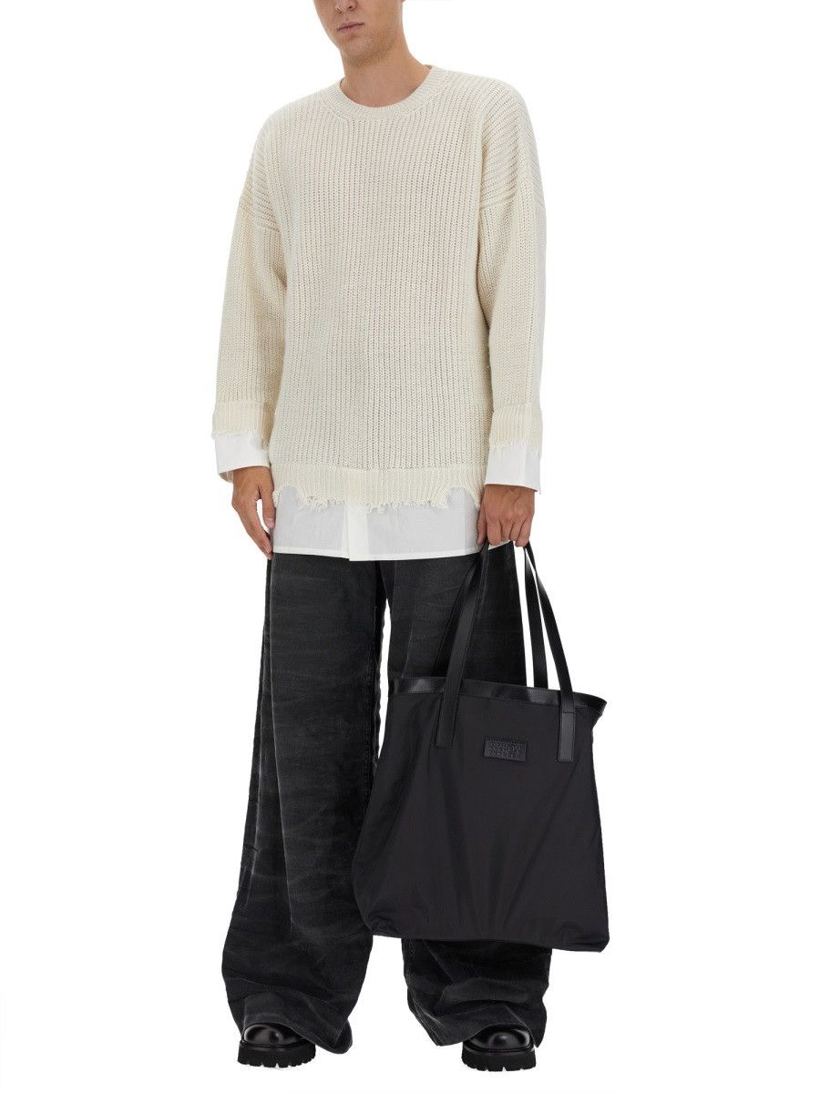 MM6 MM6 SHIRT BOTTOM SWEATER - IVORY Size US S / EU 44-46 / 1 - 2 Thumbnail