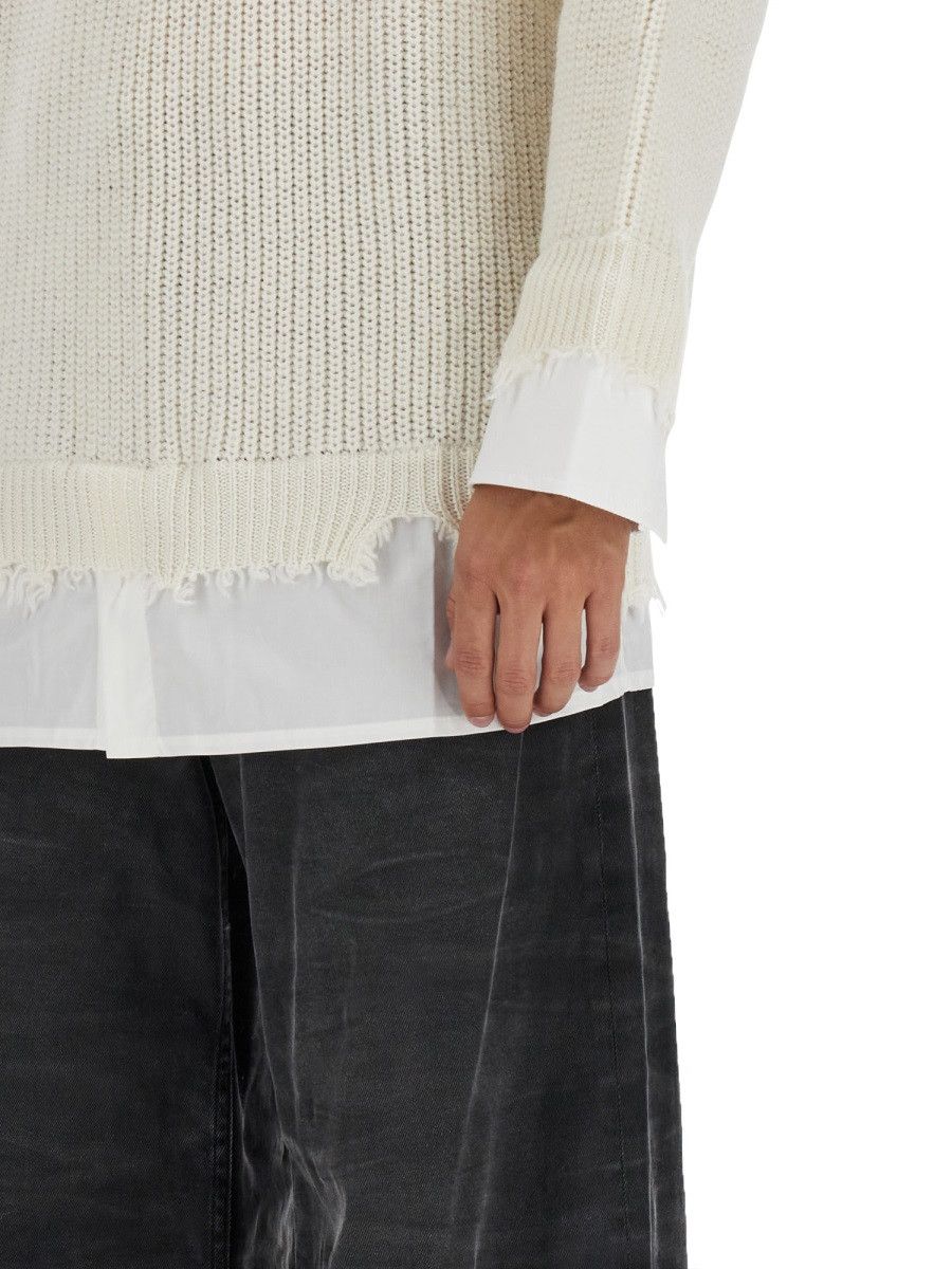 MM6 MM6 SHIRT BOTTOM SWEATER - IVORY Size US S / EU 44-46 / 1 - 4 Thumbnail