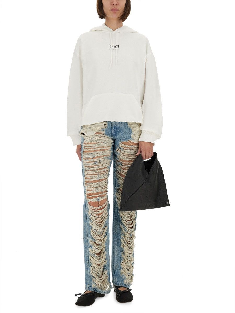MM6 MM6 SWEATSHIRT WITH LOGO - WHITE Size S / US 4 / IT 40 - 2 Thumbnail