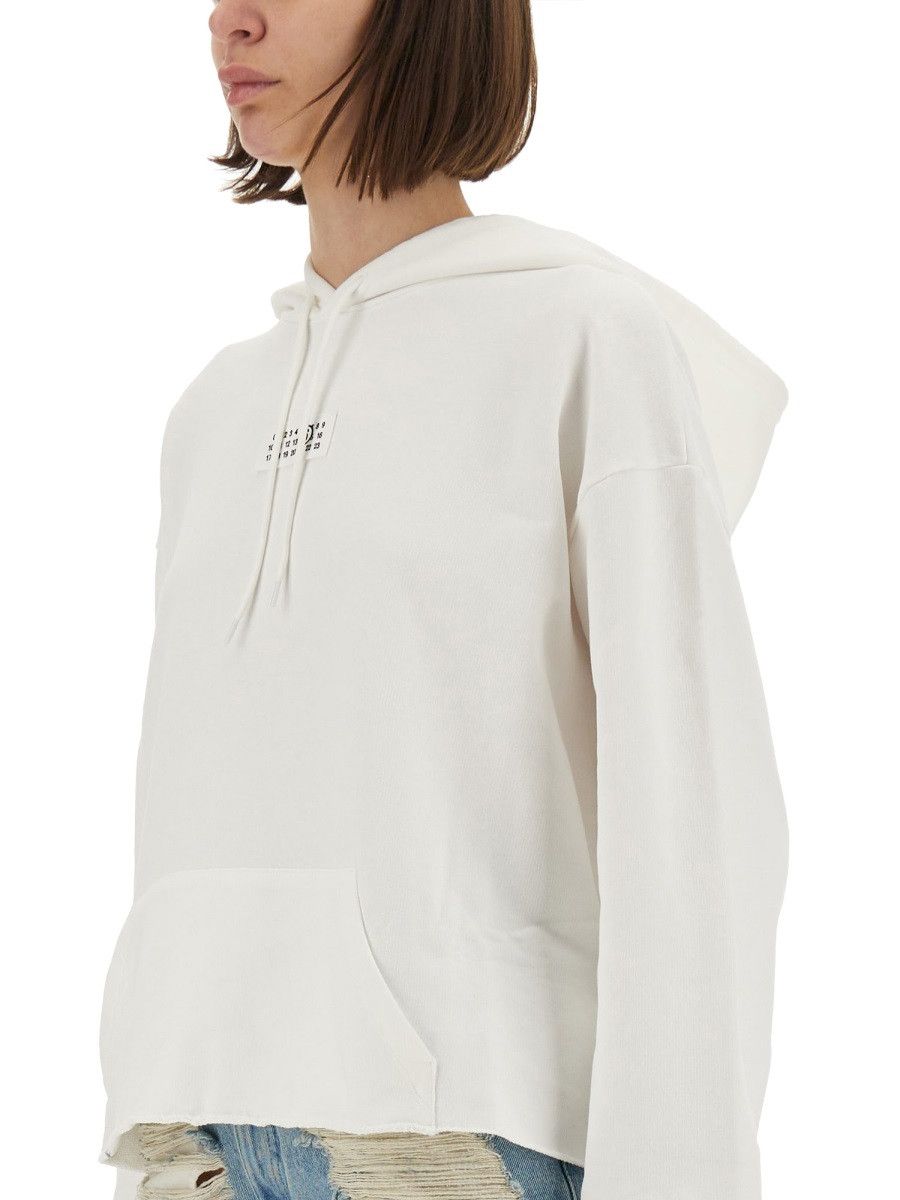 MM6 MM6 SWEATSHIRT WITH LOGO - WHITE Size S / US 4 / IT 40 - 4 Thumbnail