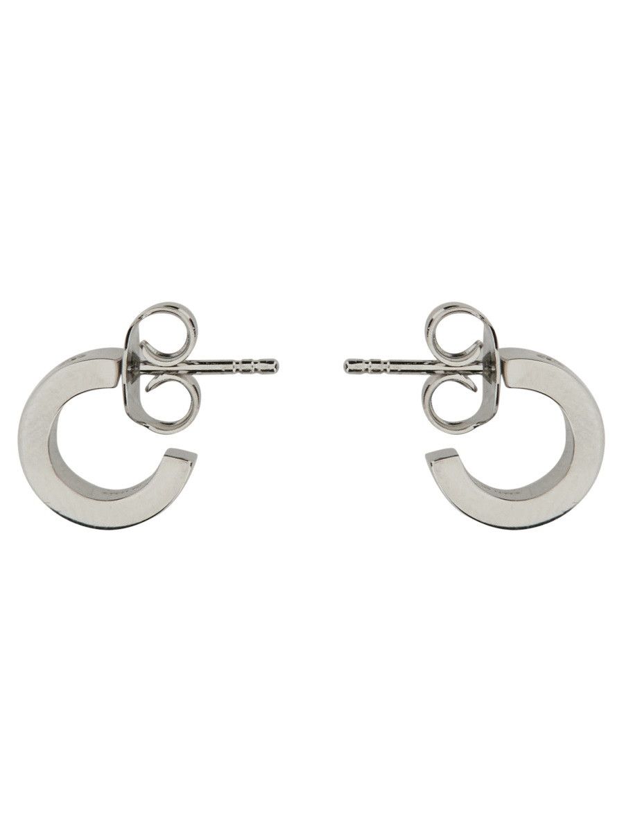 MM6 MM6 LOGO EARRINGS - SILVER Size ONE SIZE - 3 Thumbnail