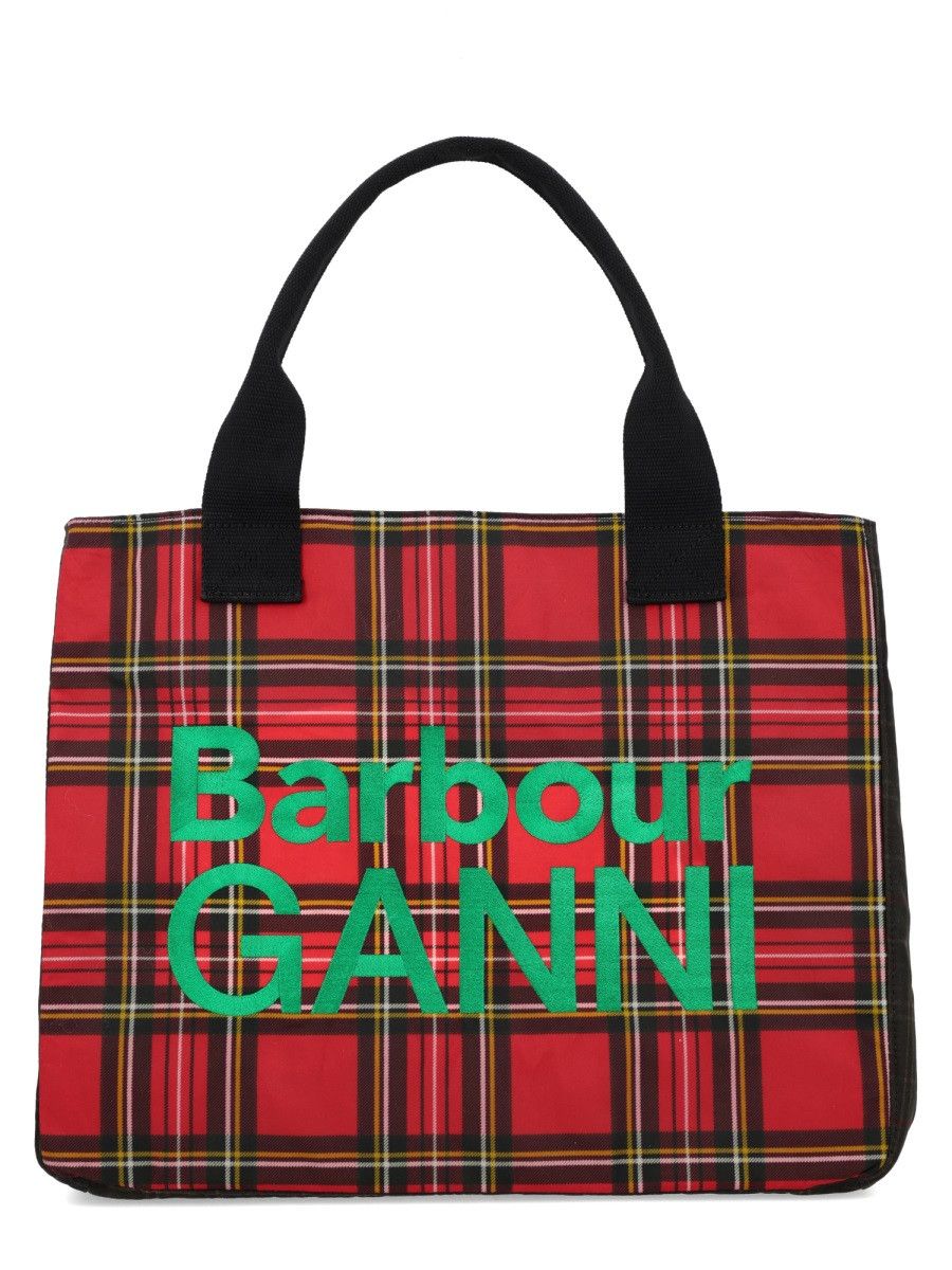 Barbour Barbour BARBOUR X GANNI WAXED COTTON TOTE BAG - MULTICOLOUR Size ONE SIZE - 4 Thumbnail