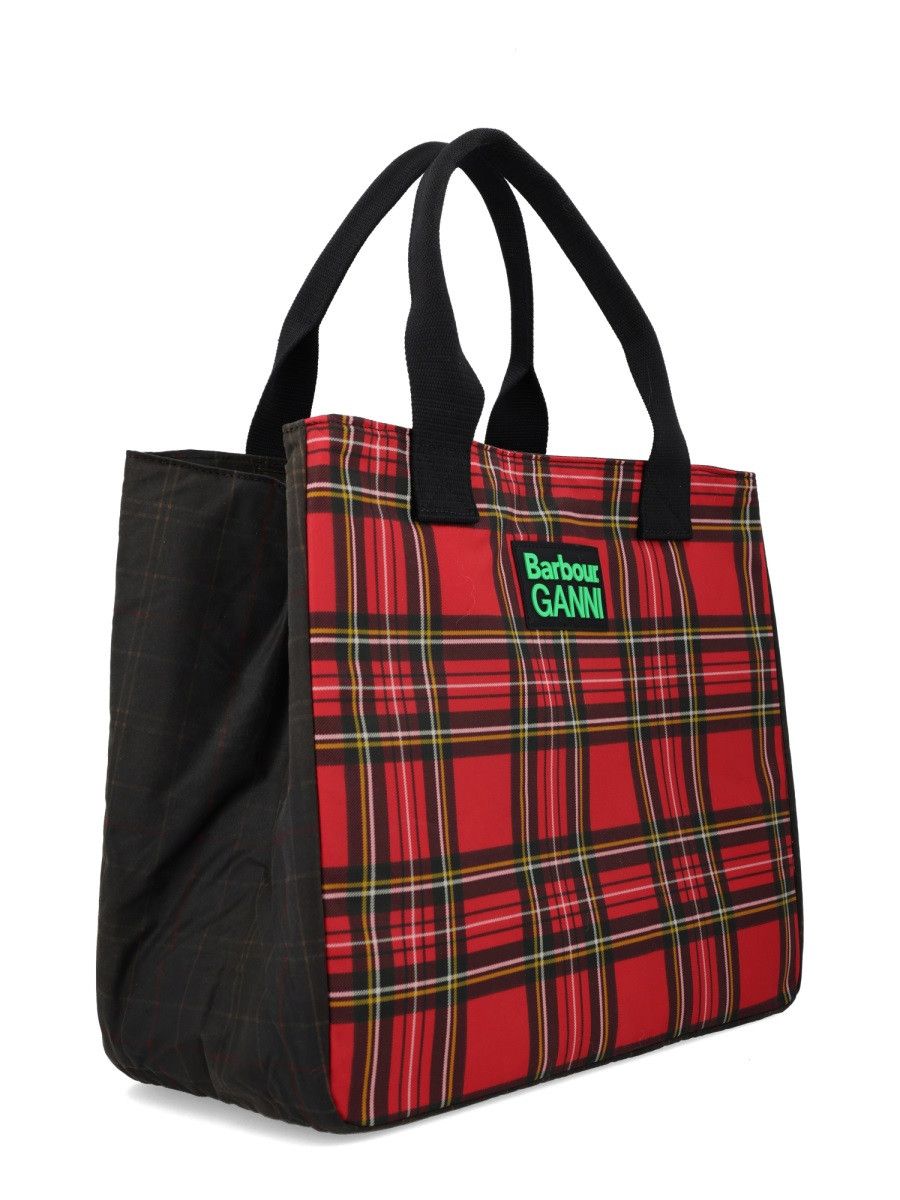 Barbour Barbour BARBOUR X GANNI WAXED COTTON TOTE BAG - MULTICOLOUR Size ONE SIZE - 6 Thumbnail