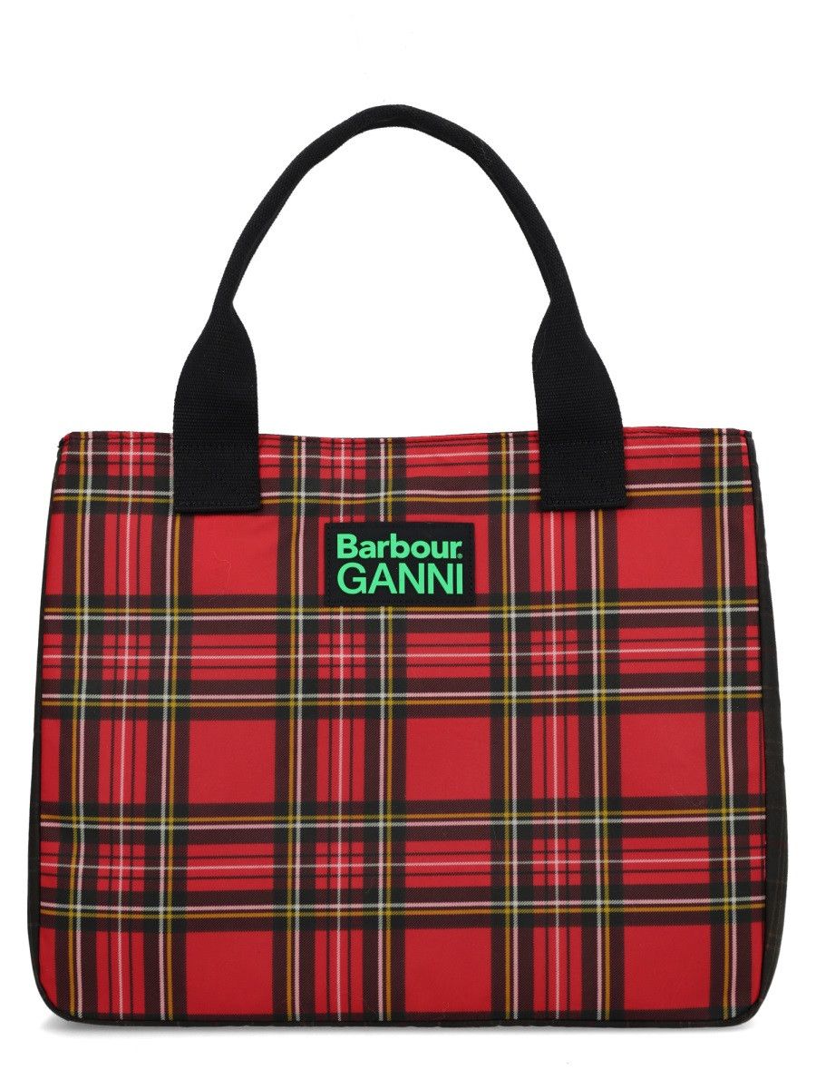 Barbour Barbour BARBOUR X GANNI WAXED COTTON TOTE BAG - MULTICOLOUR Size ONE SIZE - 5 Thumbnail